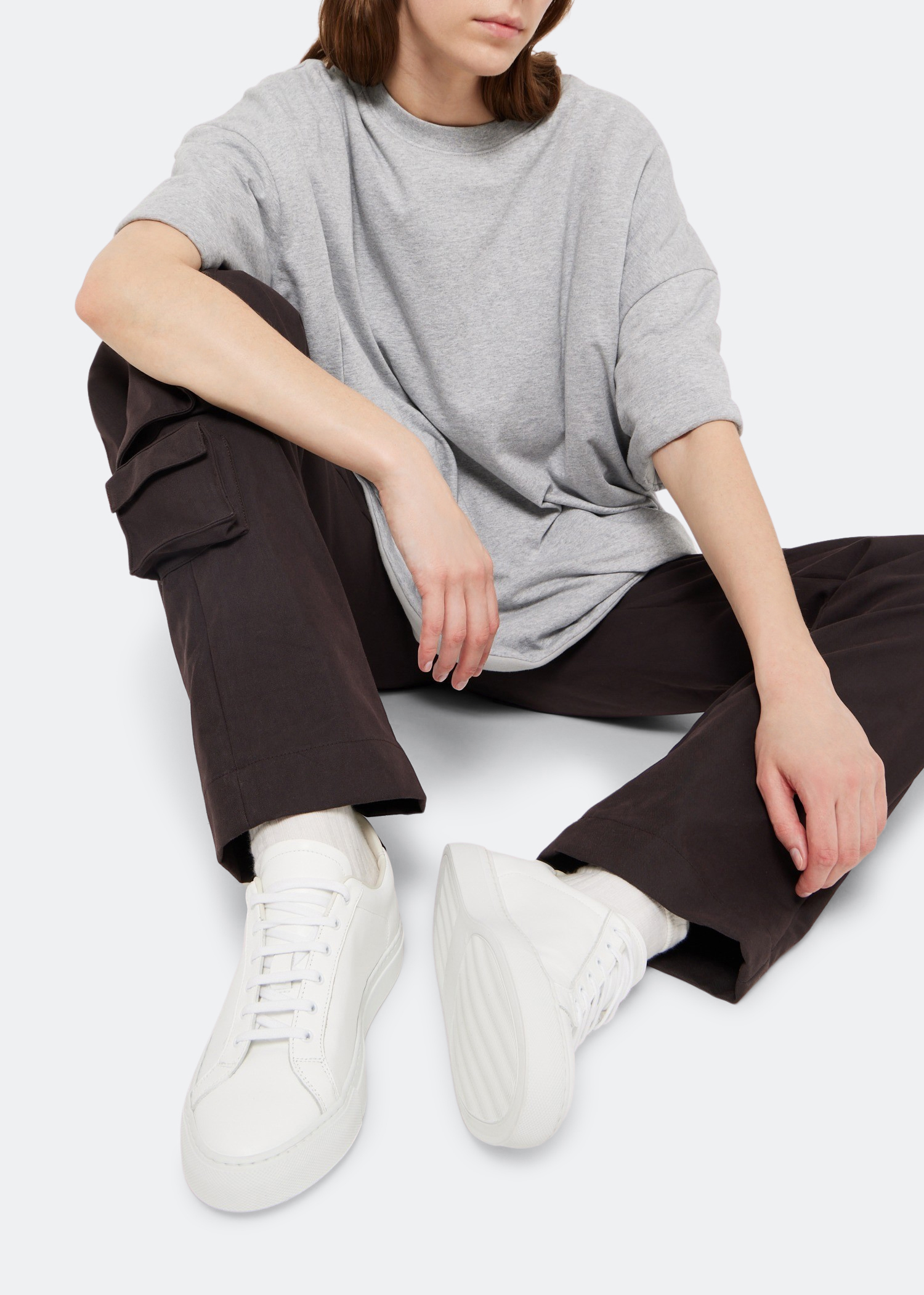 

Retro low sneakers, White