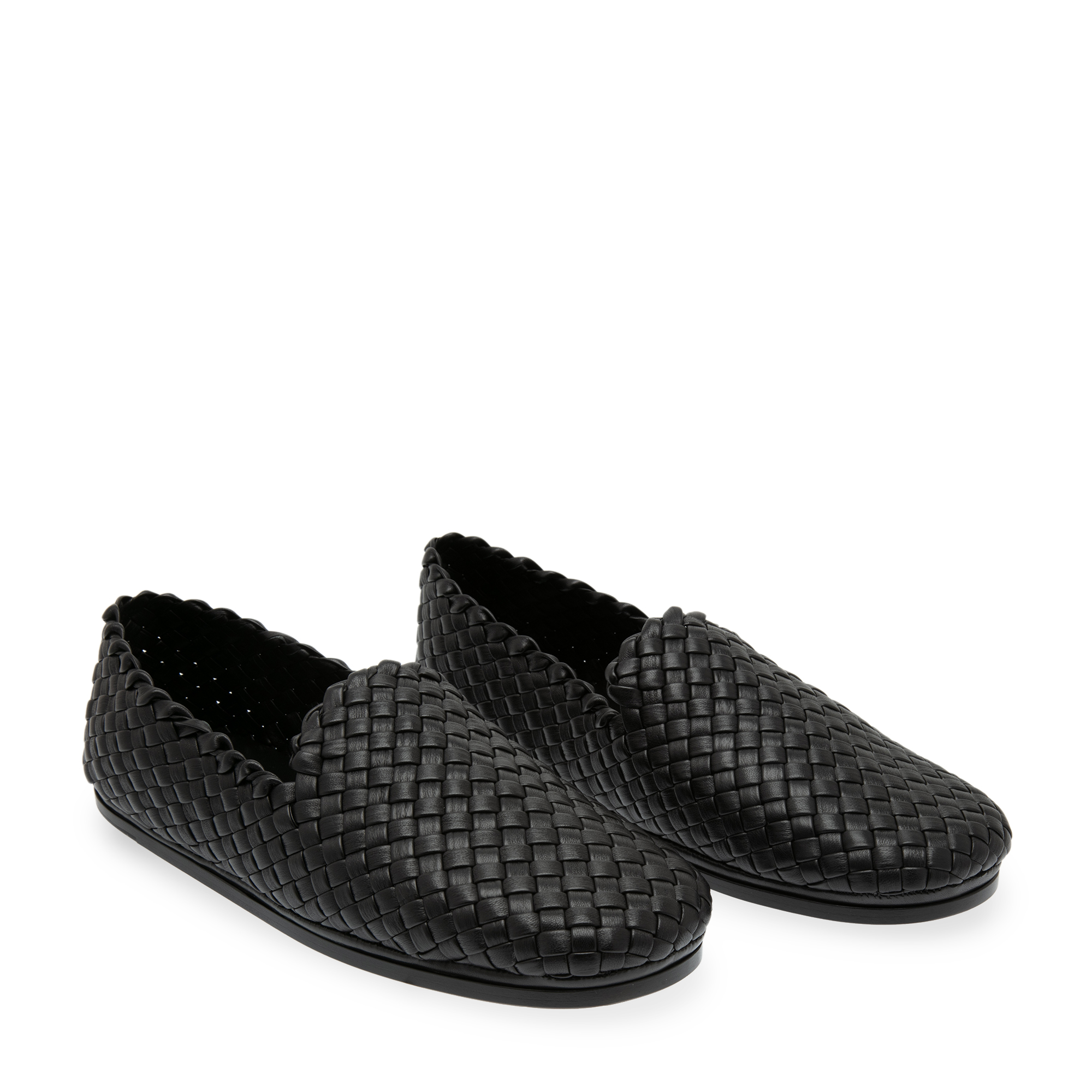 

Intrecciato leather loafers, Black