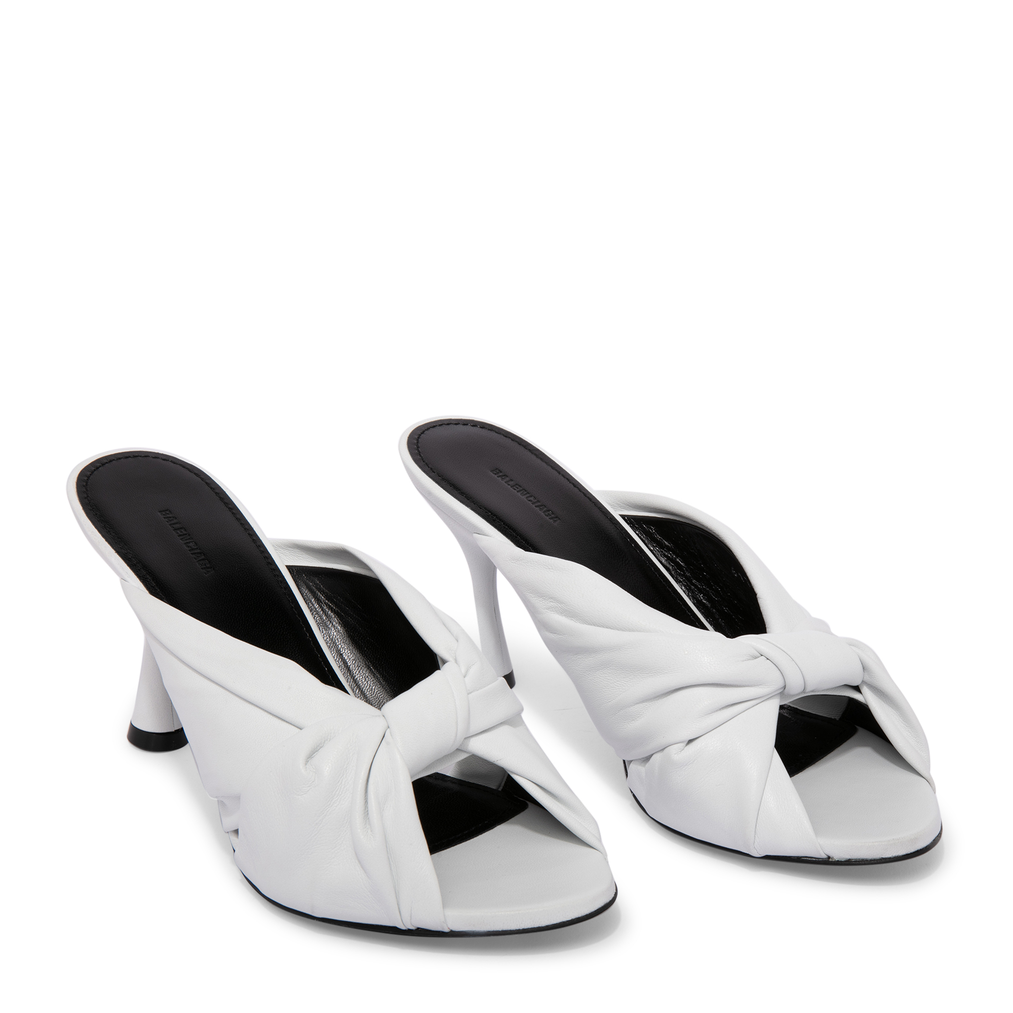 

Drapy mules, White