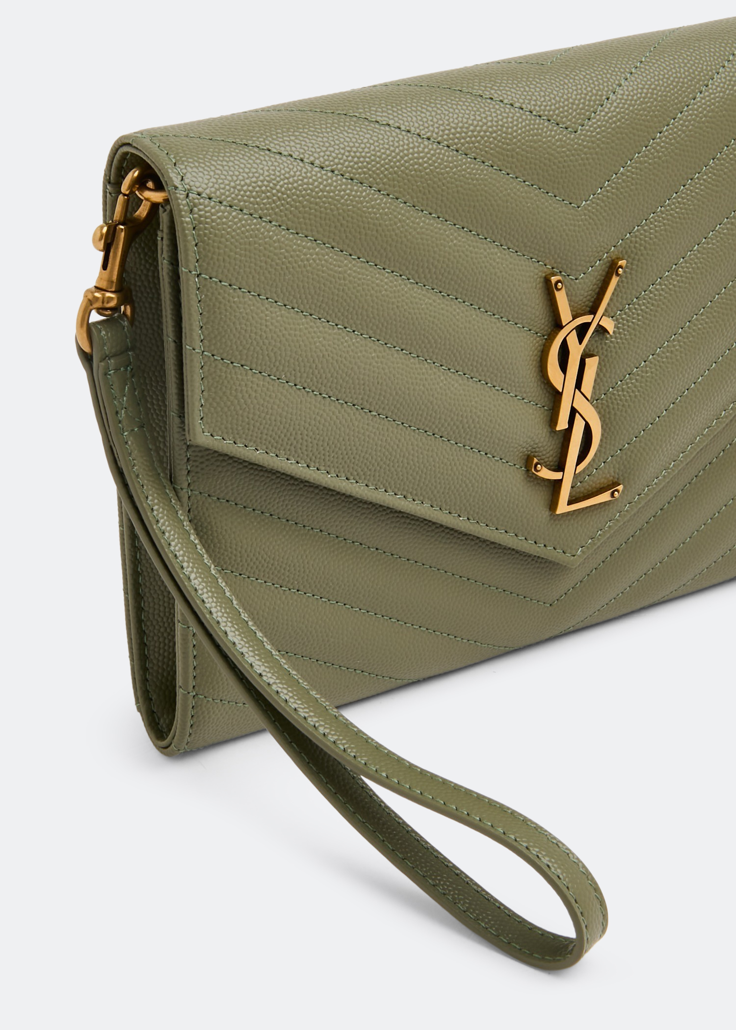 

Cassandre matelassé flap pouch, Green