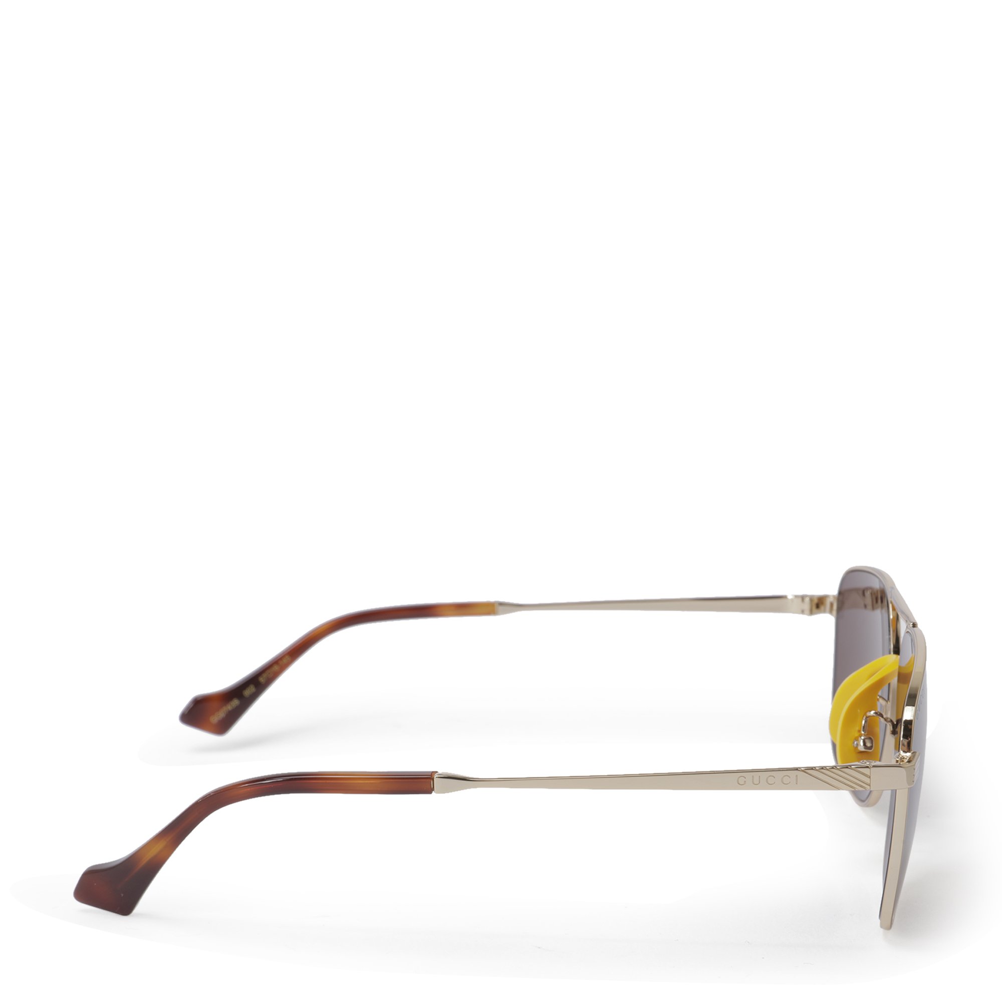 

Metal aviator sunglasses, Brown