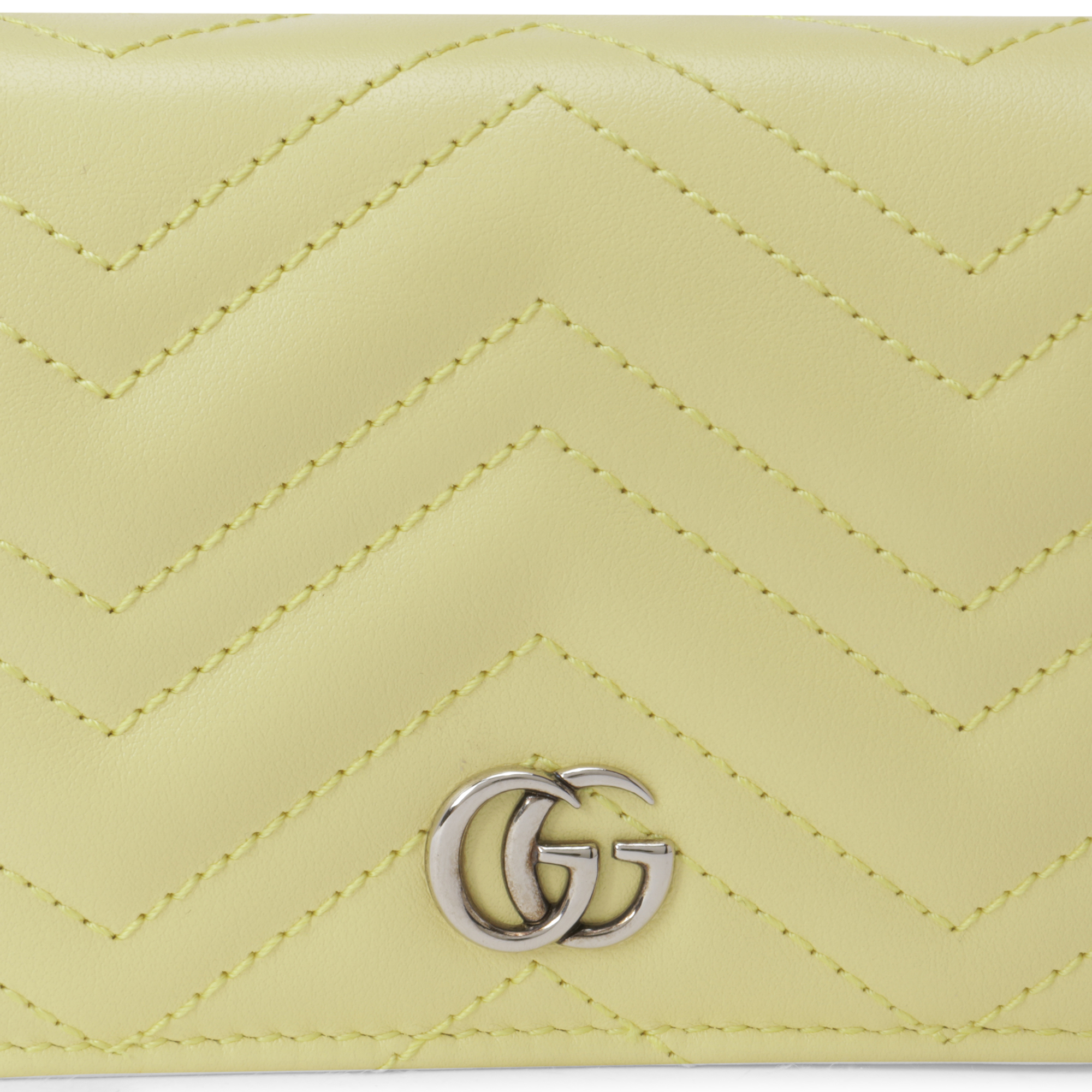

GG Marmont card case wallet, Yellow