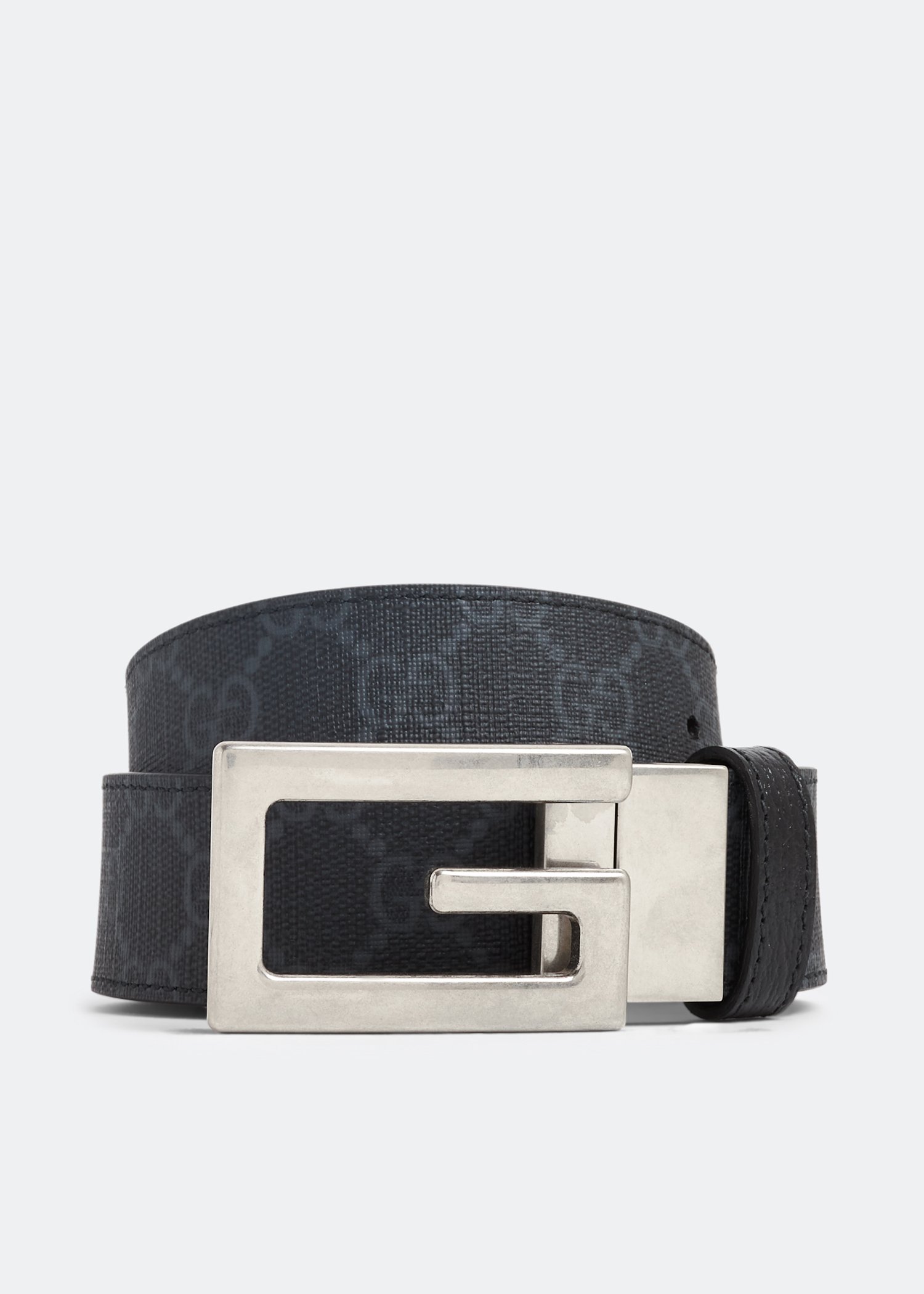 

Square G buckle reversible belt, Black