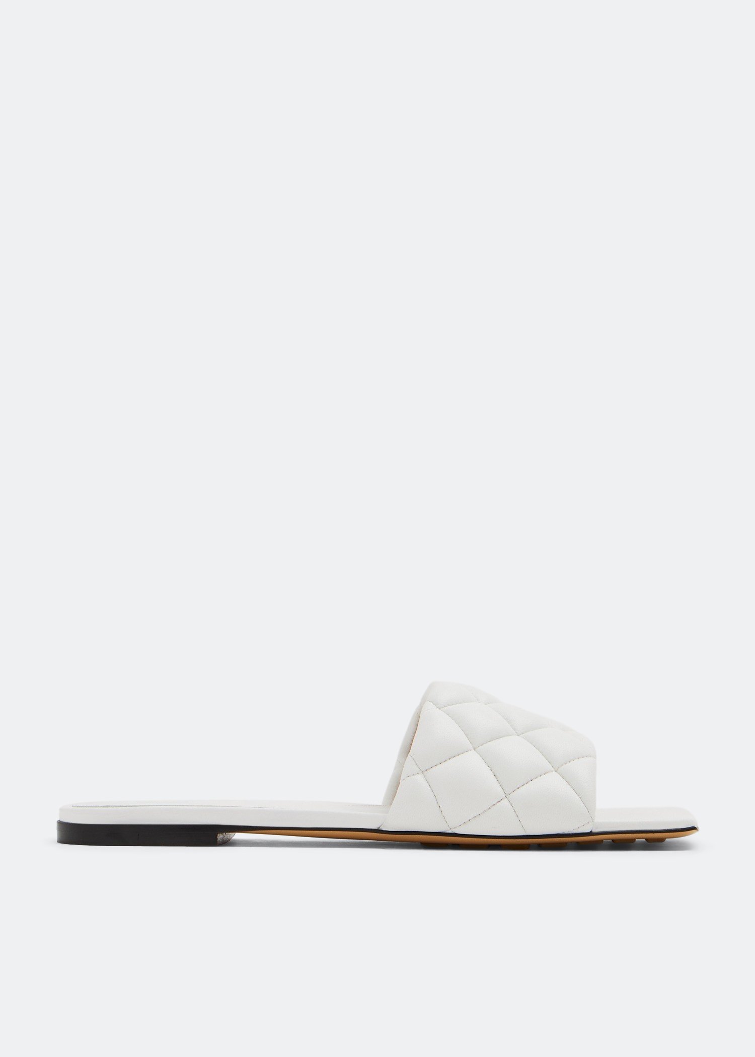 

Padded flat sandals, White