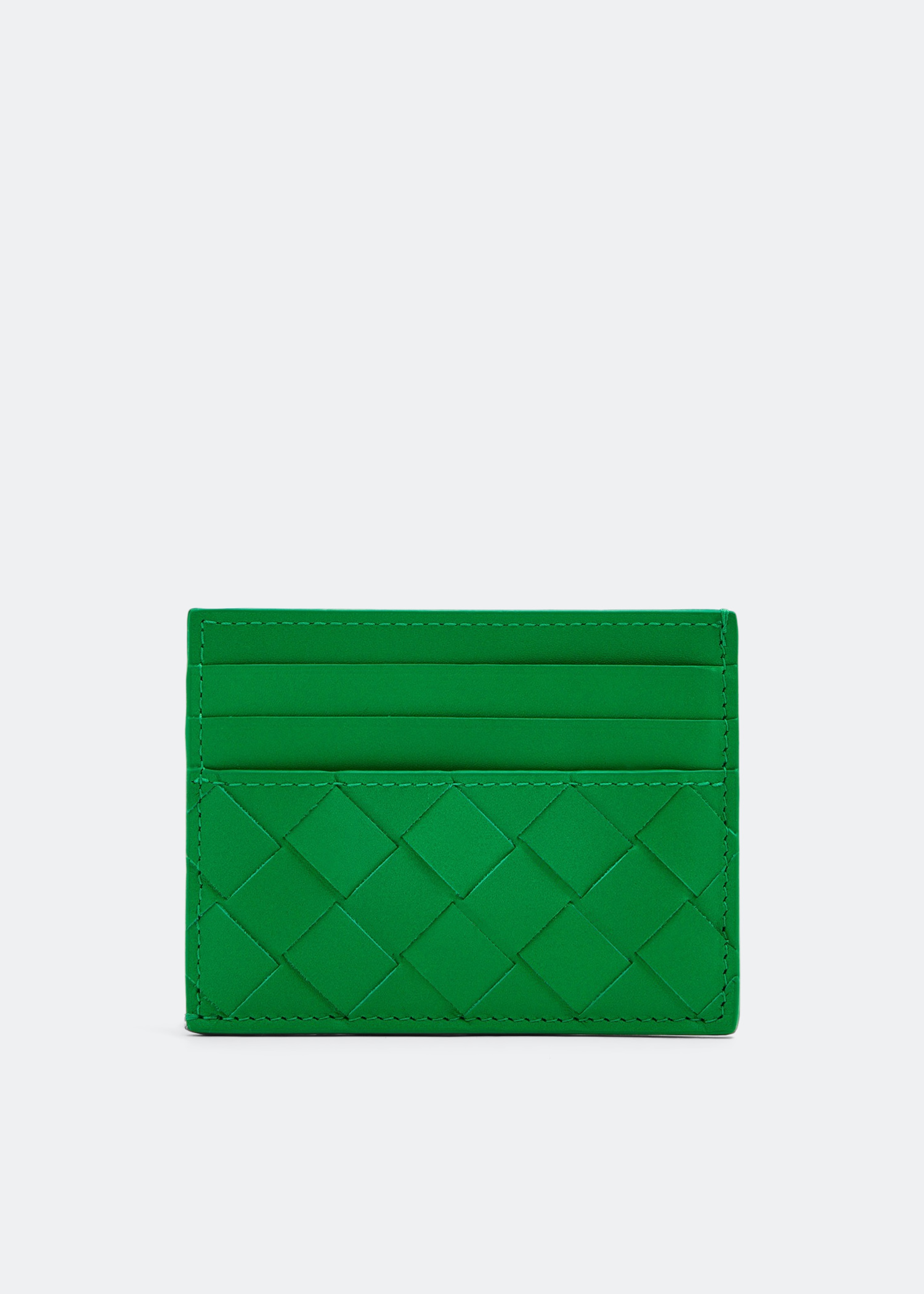 

Intrecciato card case, Green