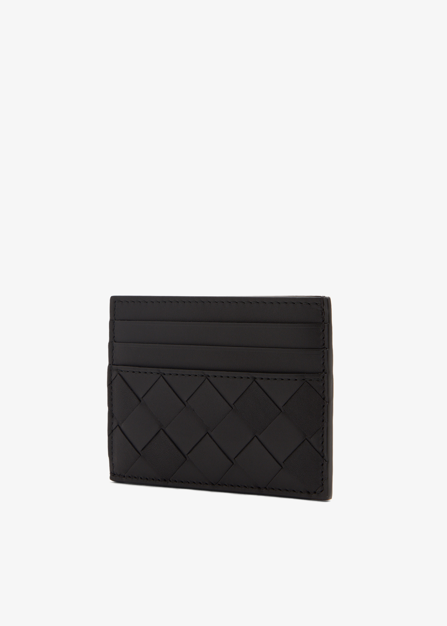 

Intrecciato card case, Black