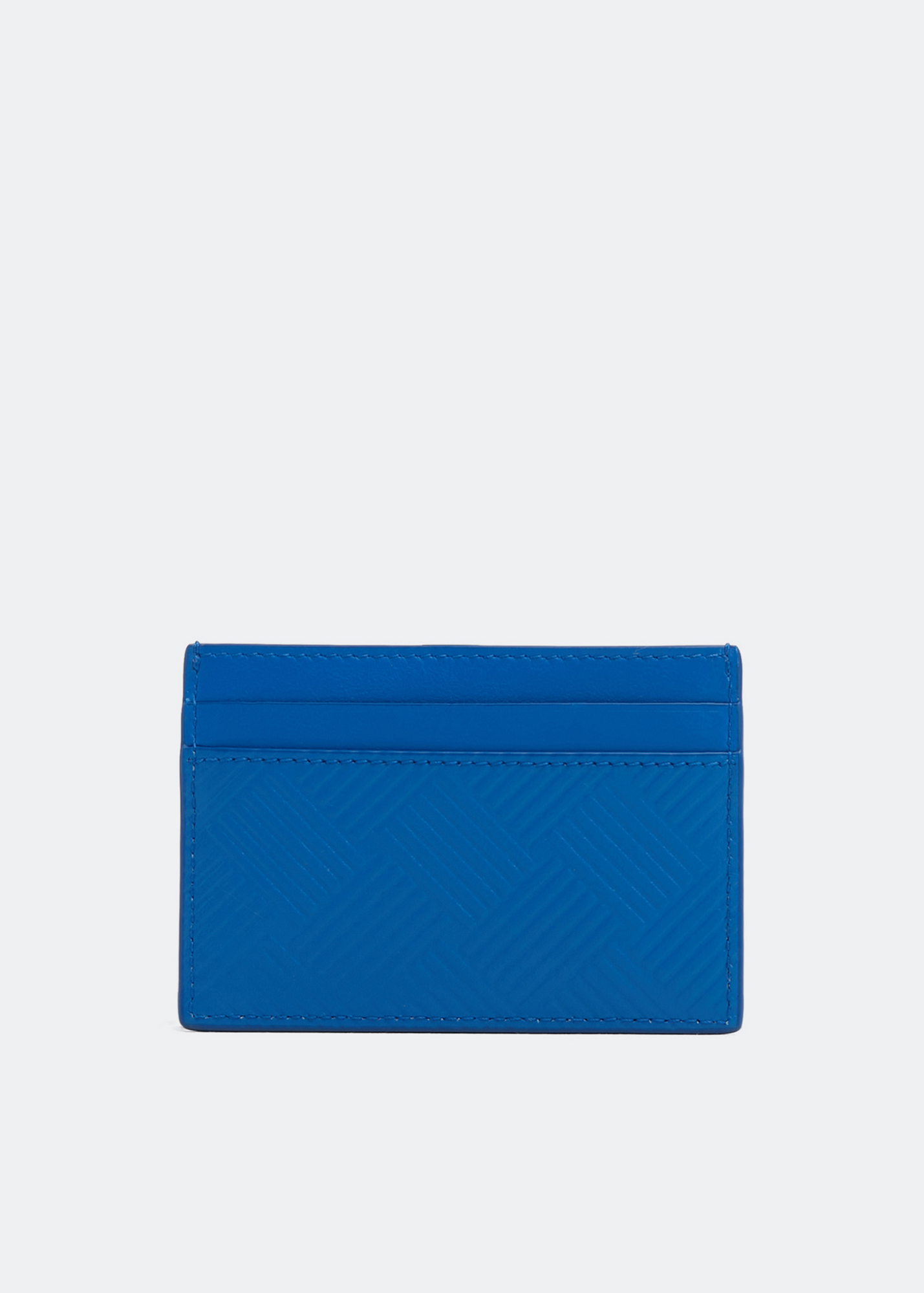 

Debossed leather card case, Blue