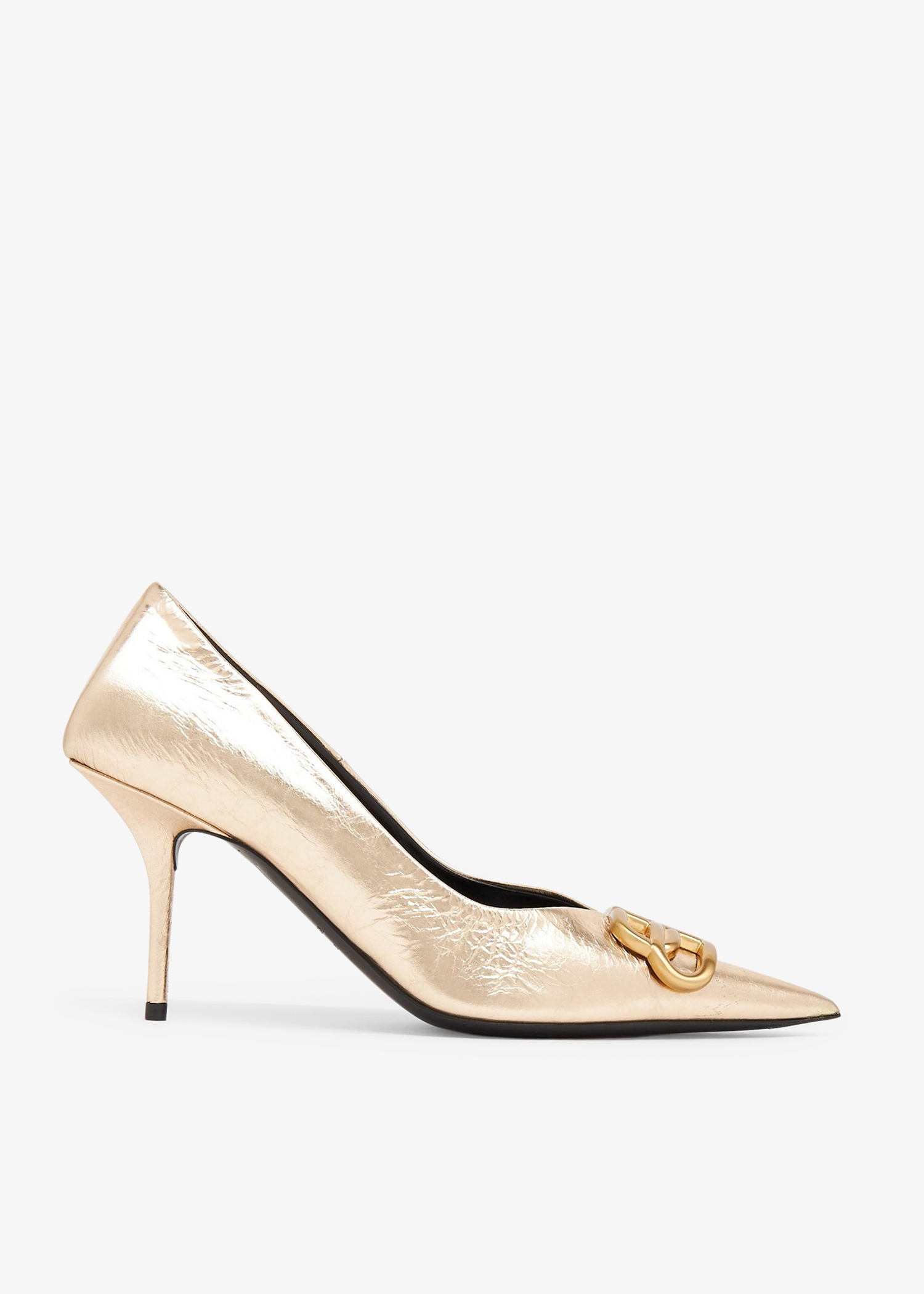 

Square Knife pumps, Gold