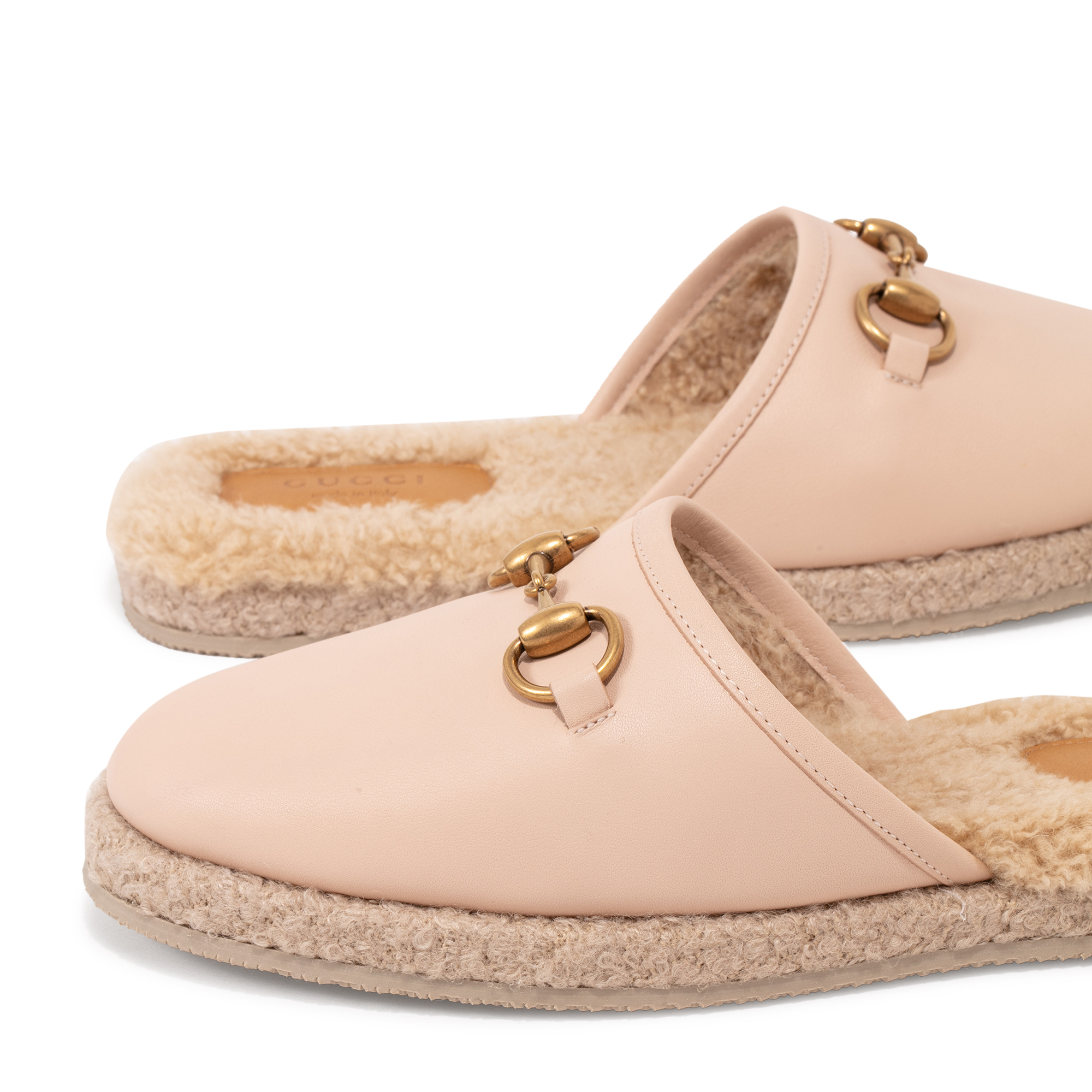 

Horsebit mules, Pink