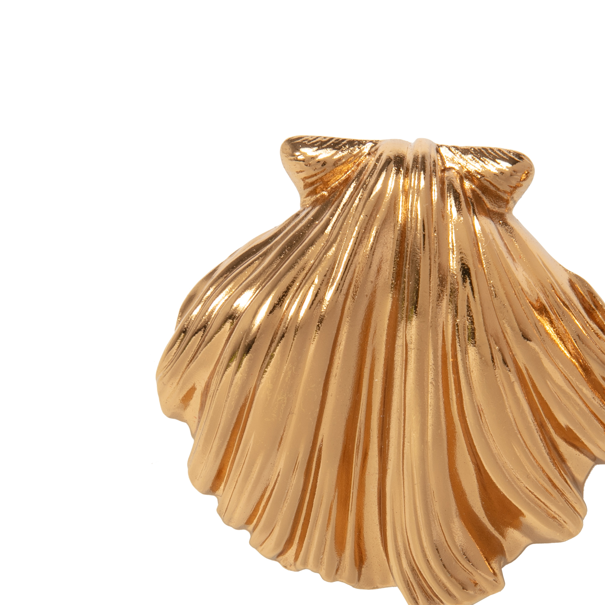 

Oversized seashell earrings, Gold