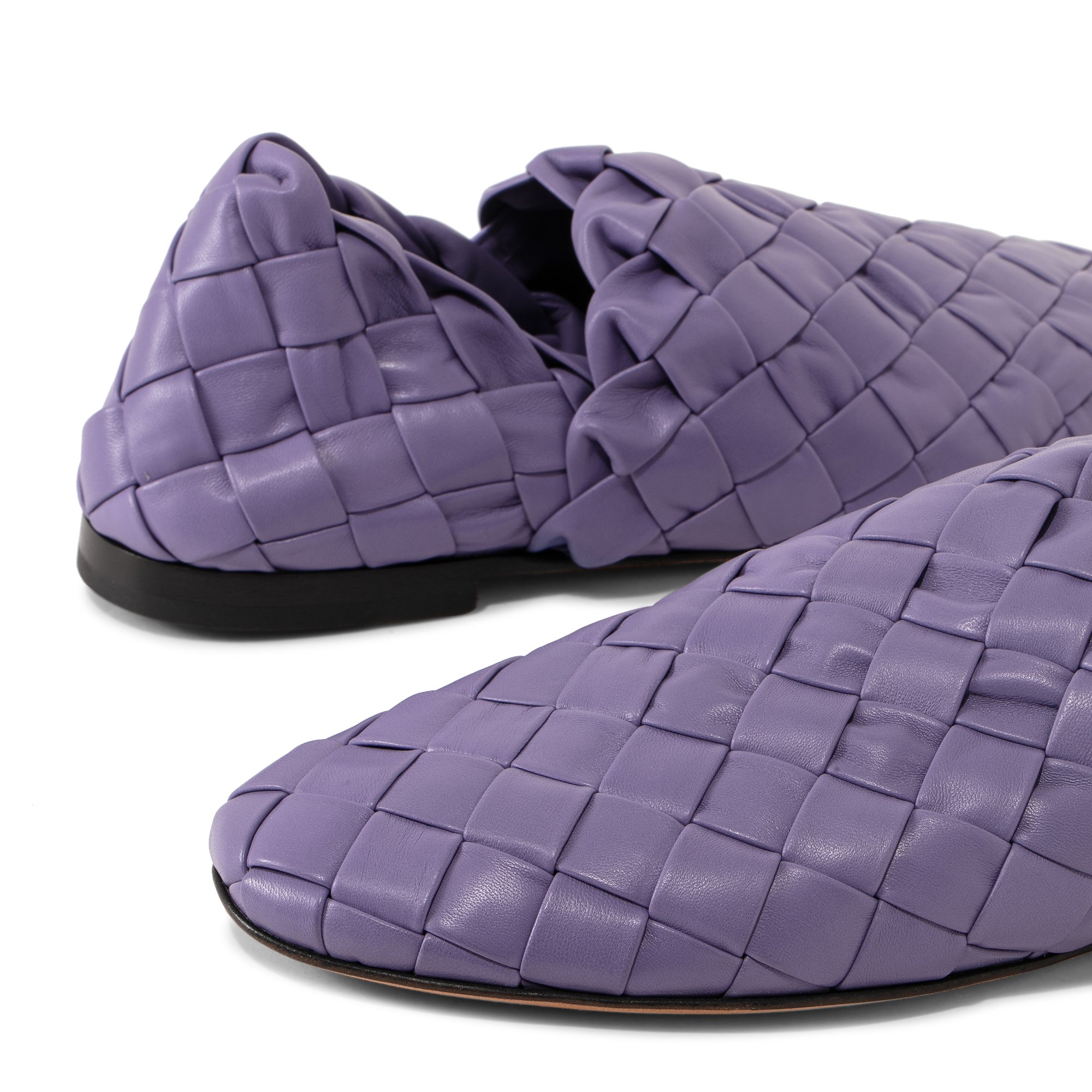 

Intreccio leather slippers, Purple