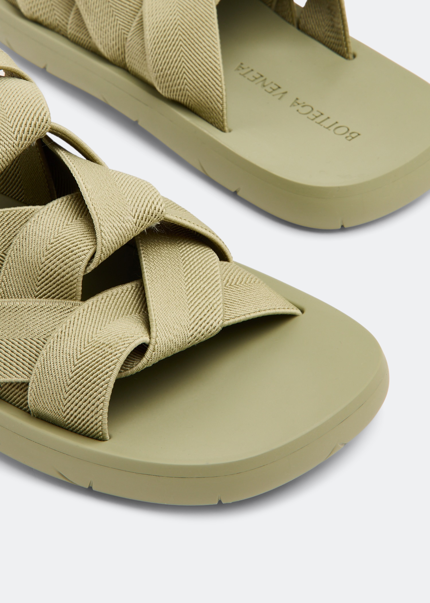 

Plat slide sandals, Green