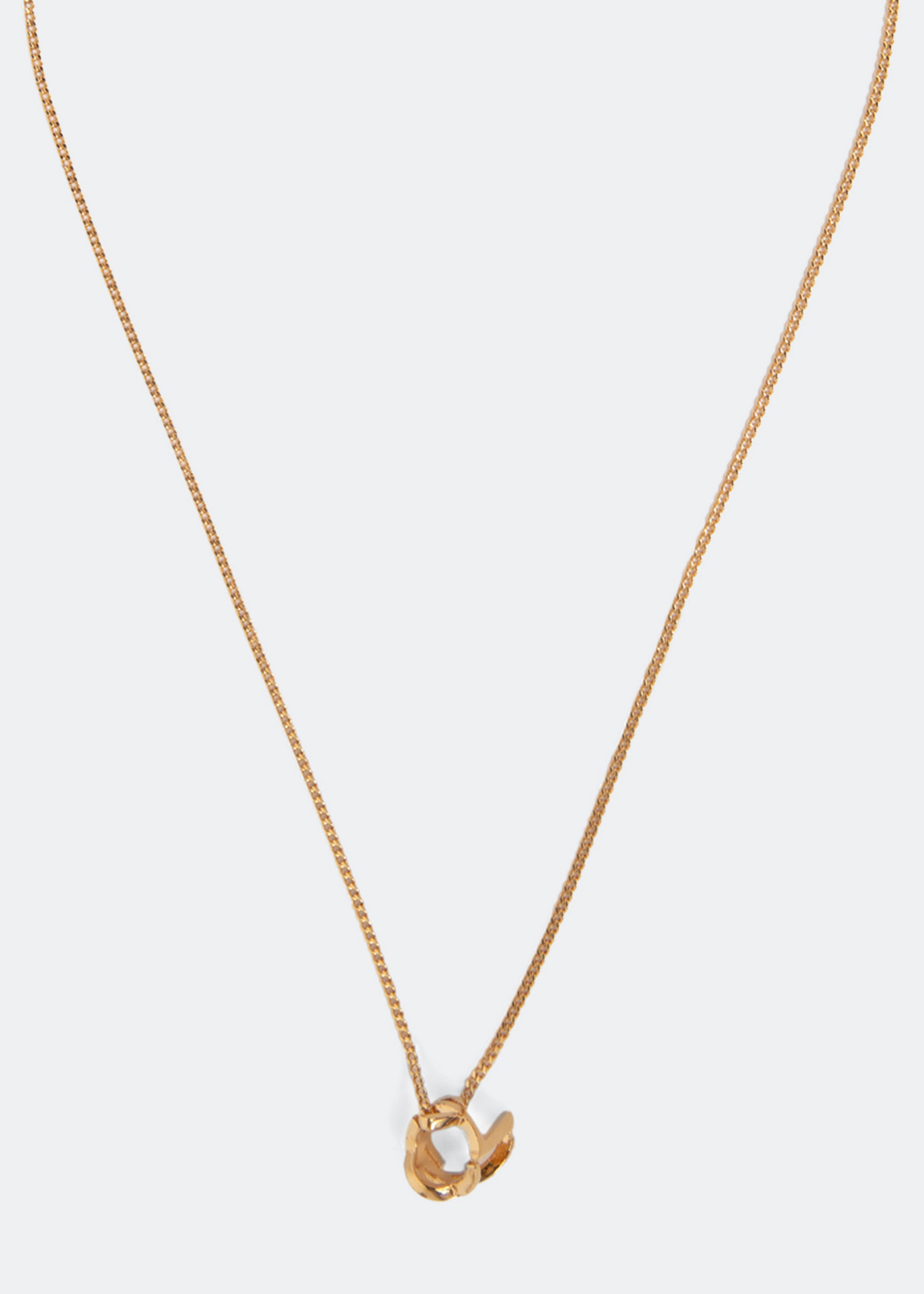 

Monogram twist pendant necklace, Gold