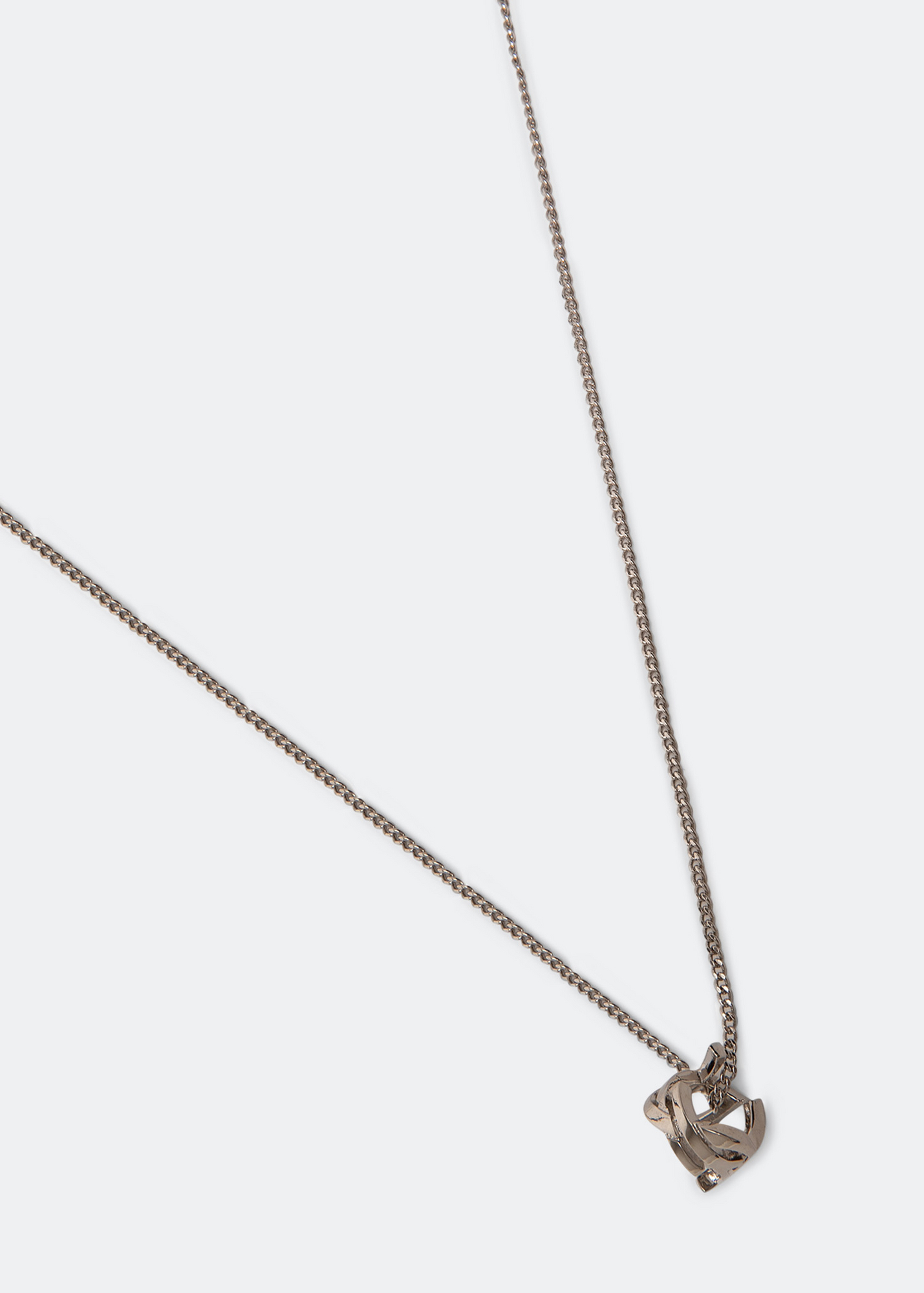 

Monogram twist pendant necklace, Silver