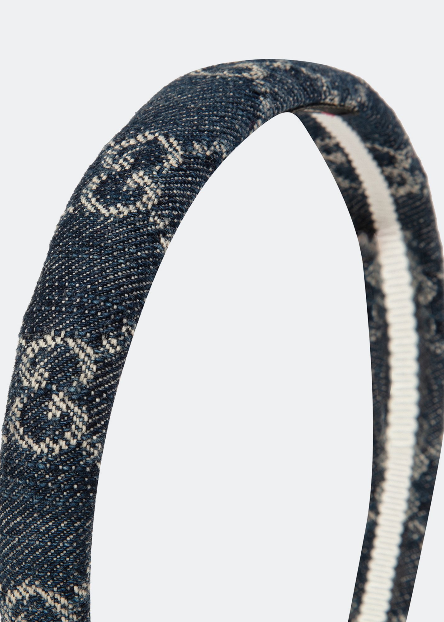 

Eco washed denim hairband, Blue