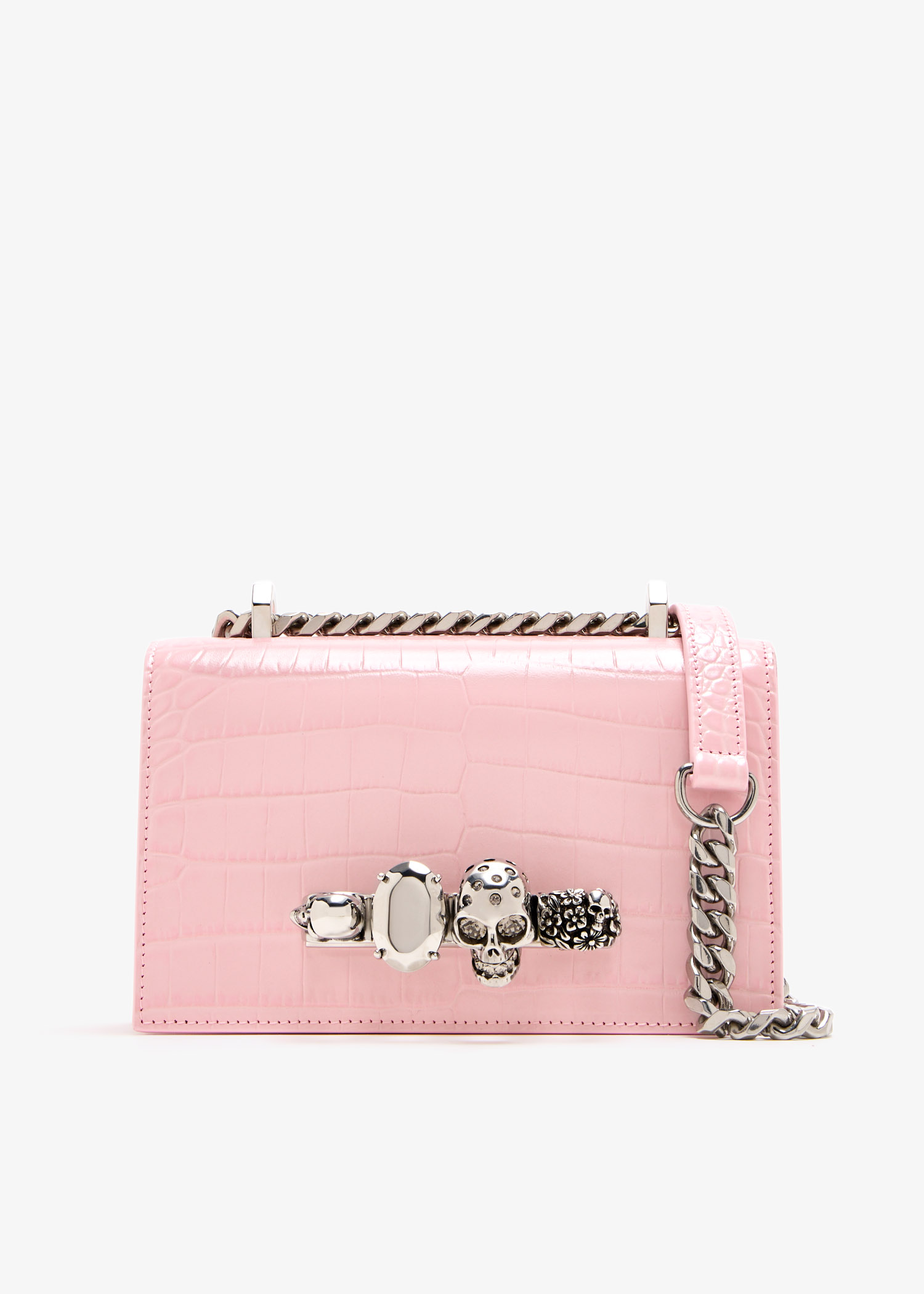 

Mini jewelled satchel, Pink