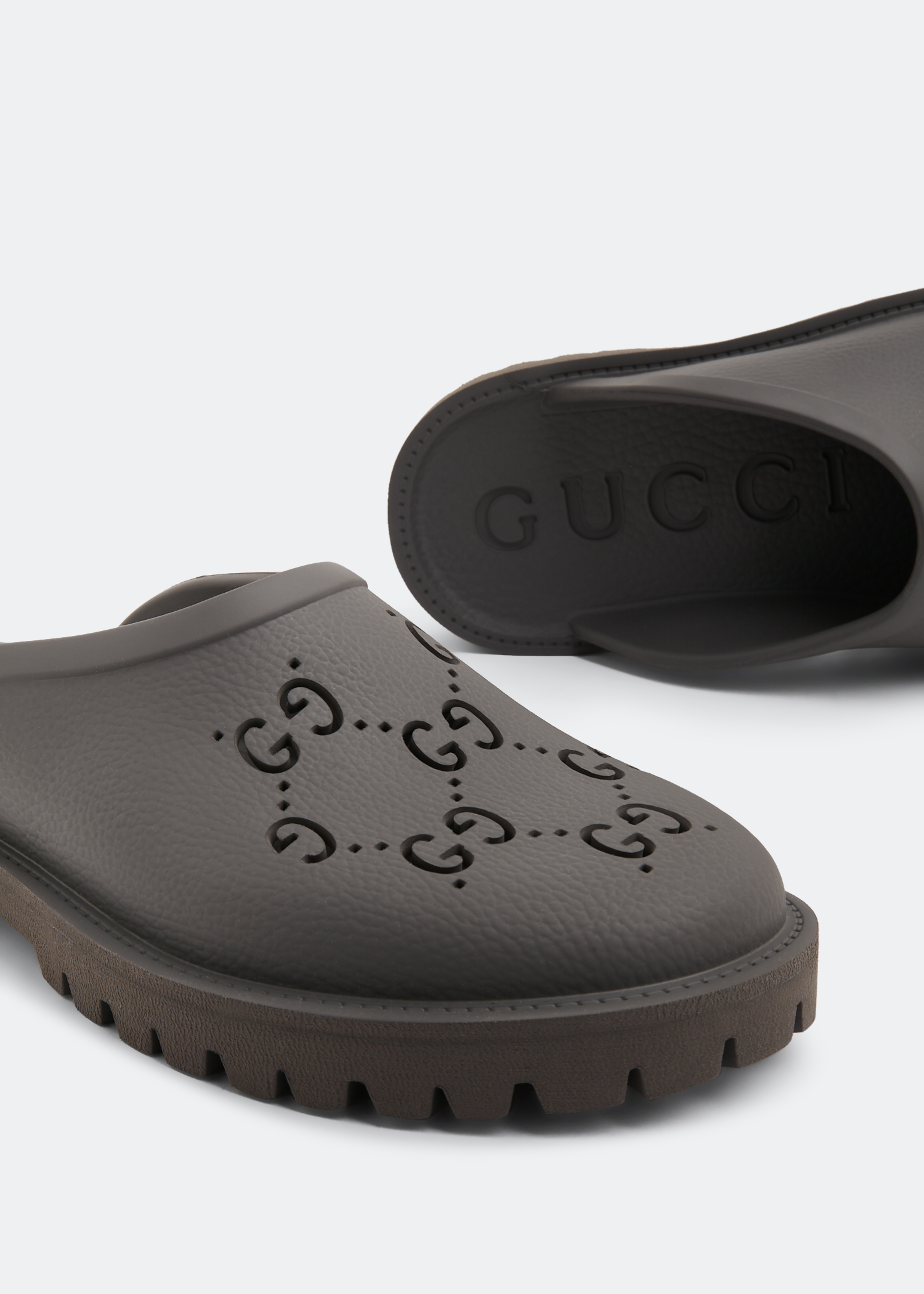 

GG slip-on sandals, Grey
