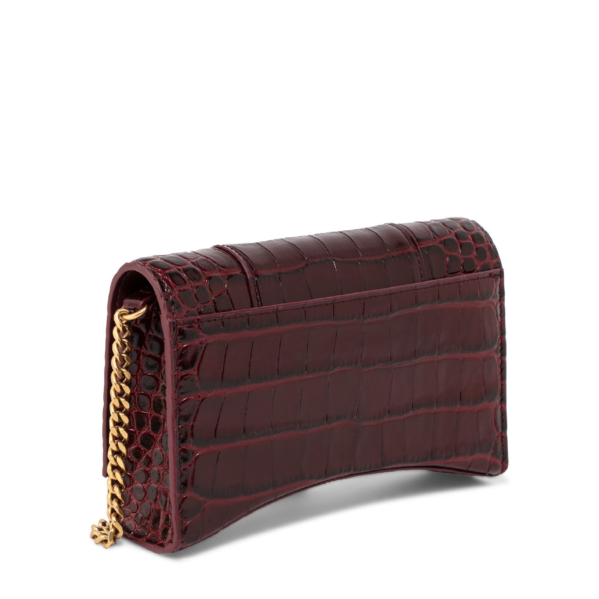 

Hourglass chain wallet, Burgundy
