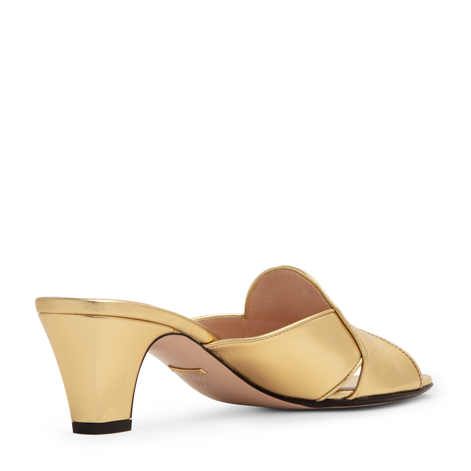 

Double G leather sandals, Gold