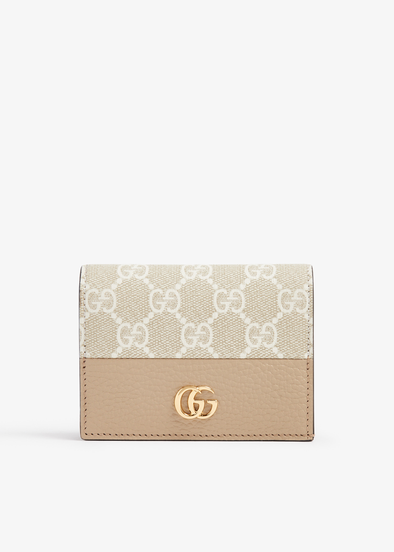 

GG Marmont card case wallet, Beige