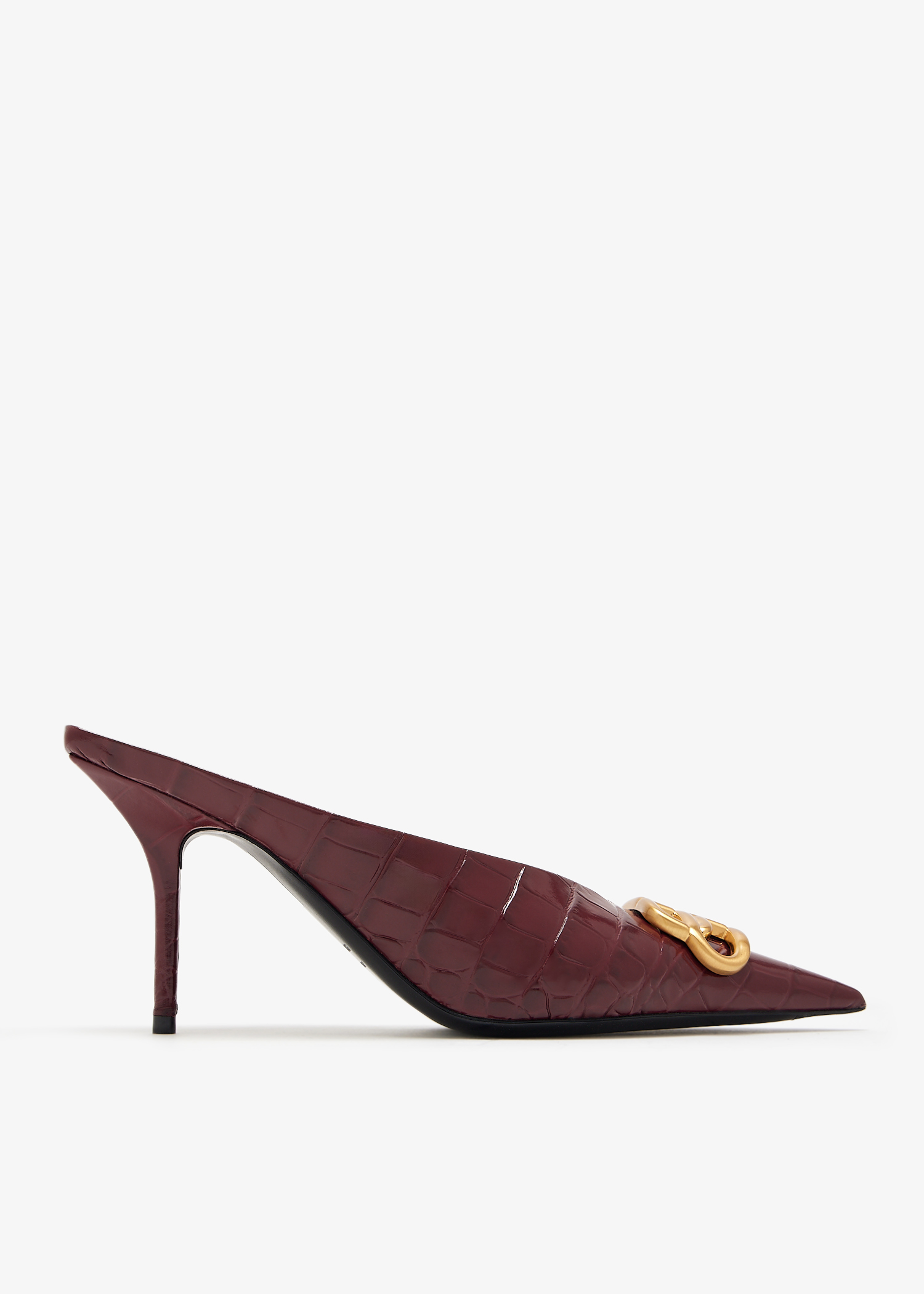 

BB Square knife mules, Burgundy