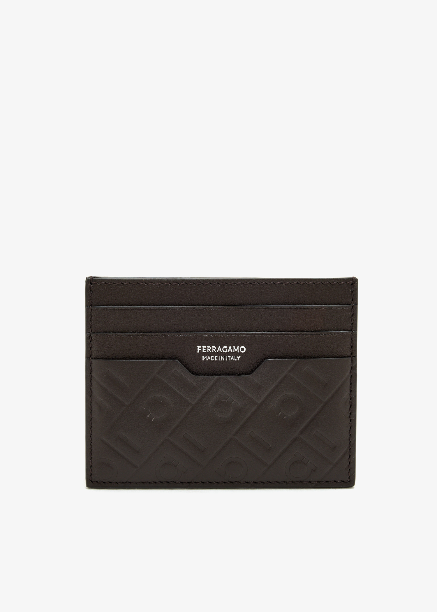 

Monogram card holder, Brown