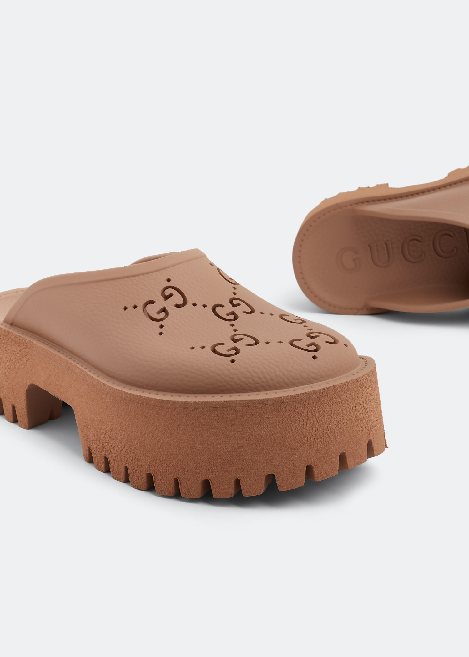 

GG slip-on sandals, Brown