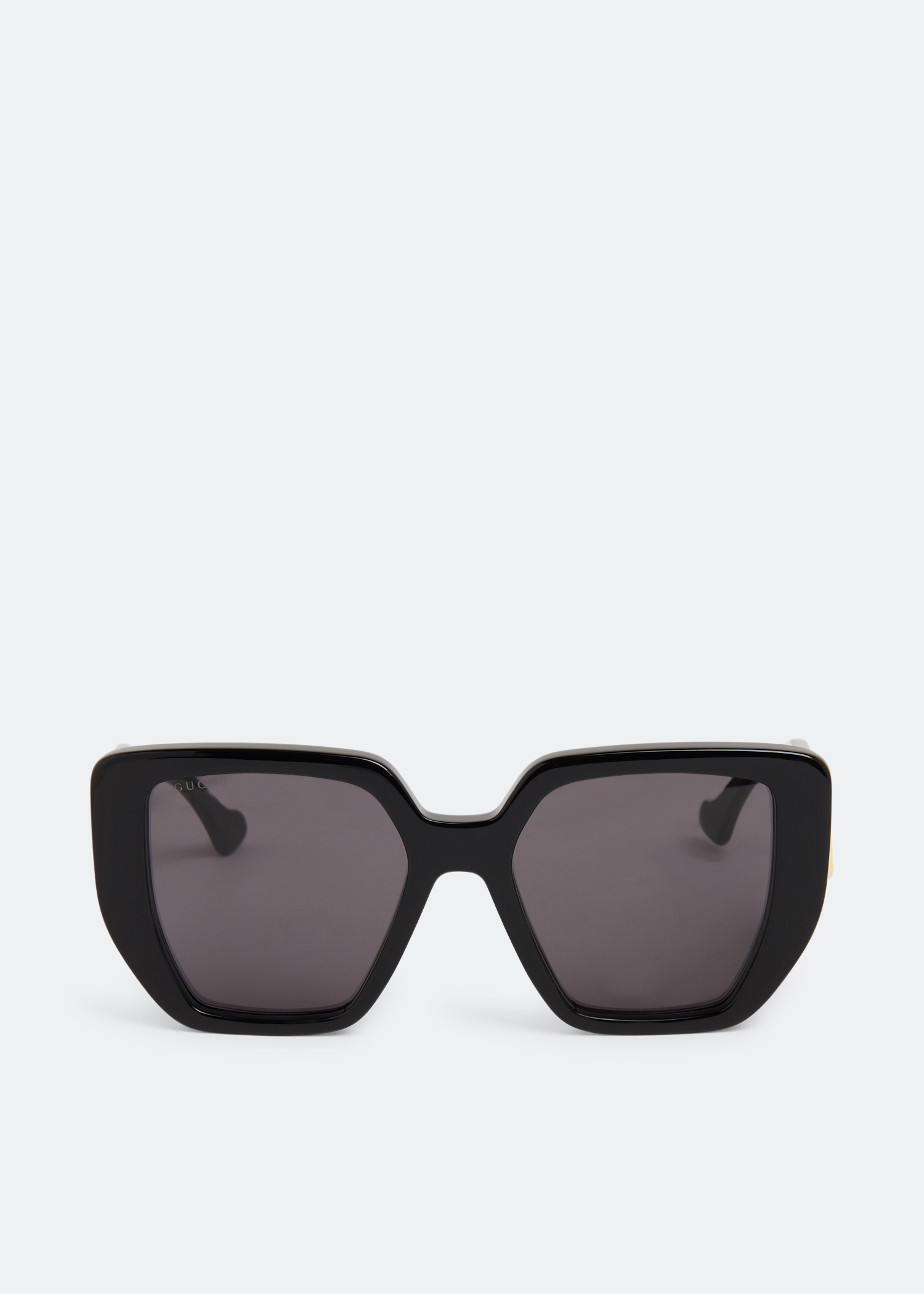 Rectangular-frame sunglasses, Black