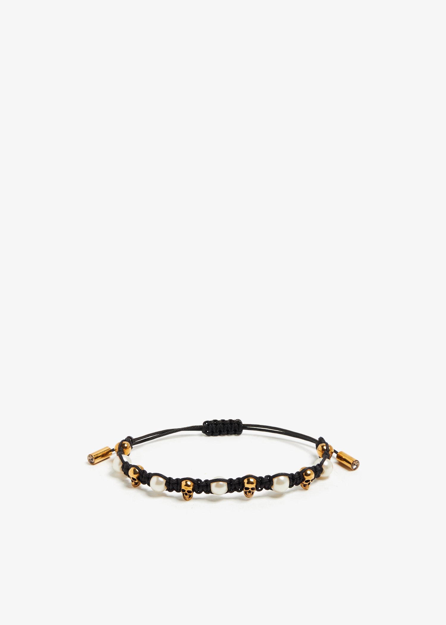 Pearly Skull friendship bracelet, Black