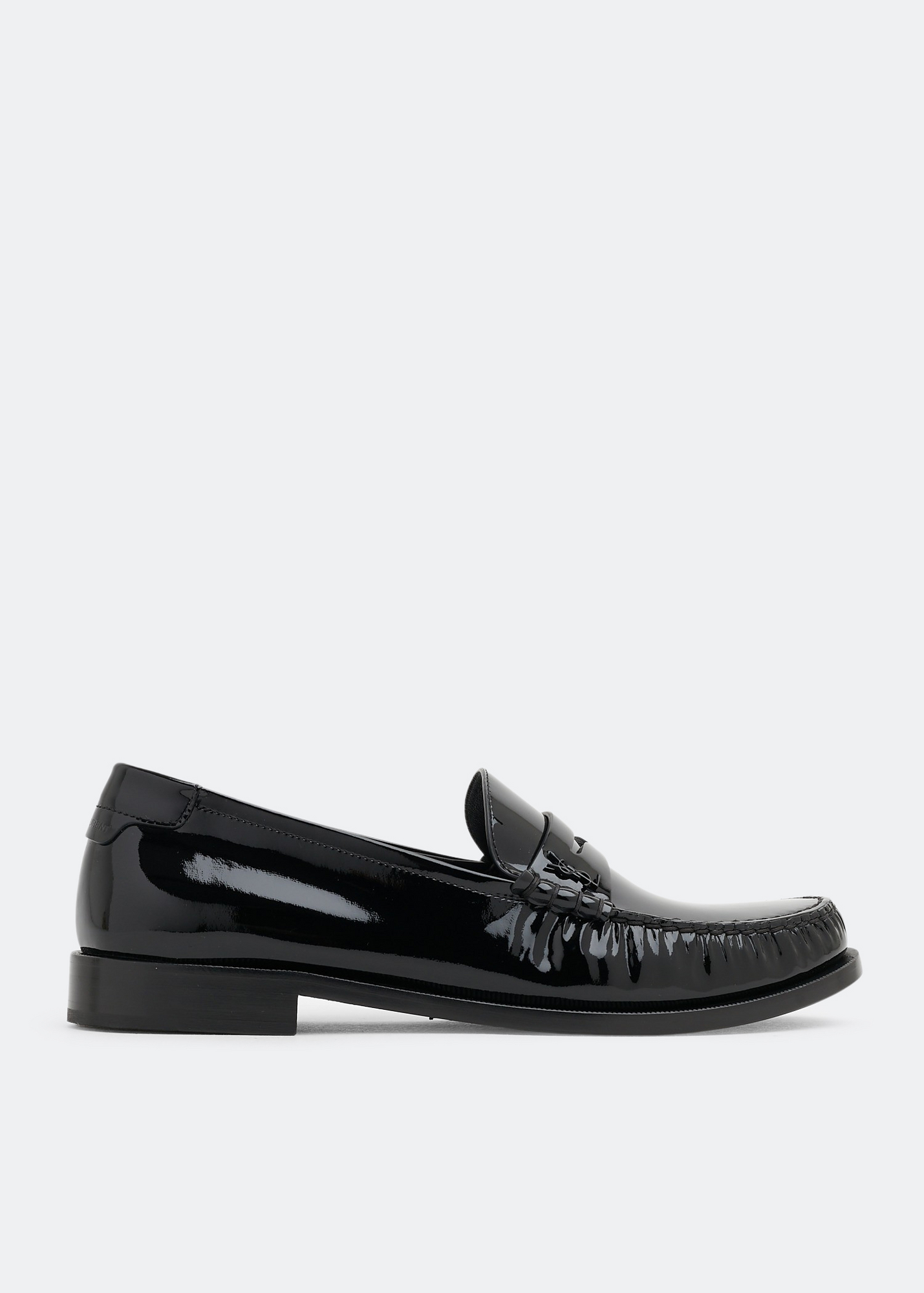 

Monogram leather loafers, Black