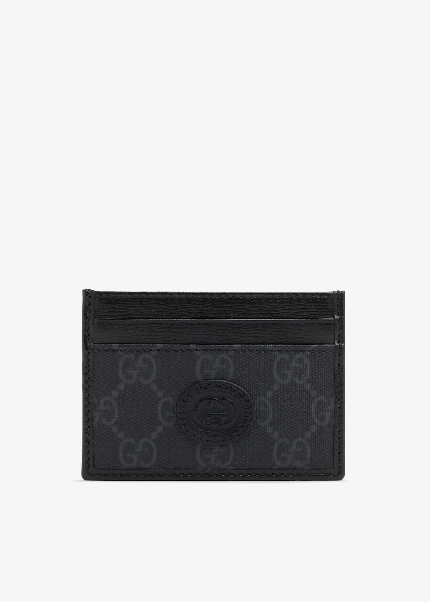 

Interlocking G card case, Black