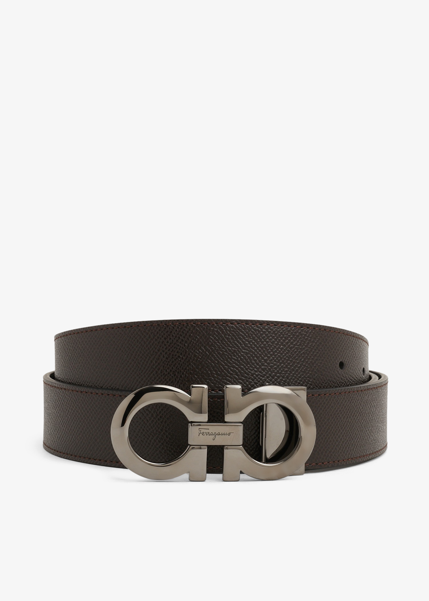 

Reversible Gancini belt, Black