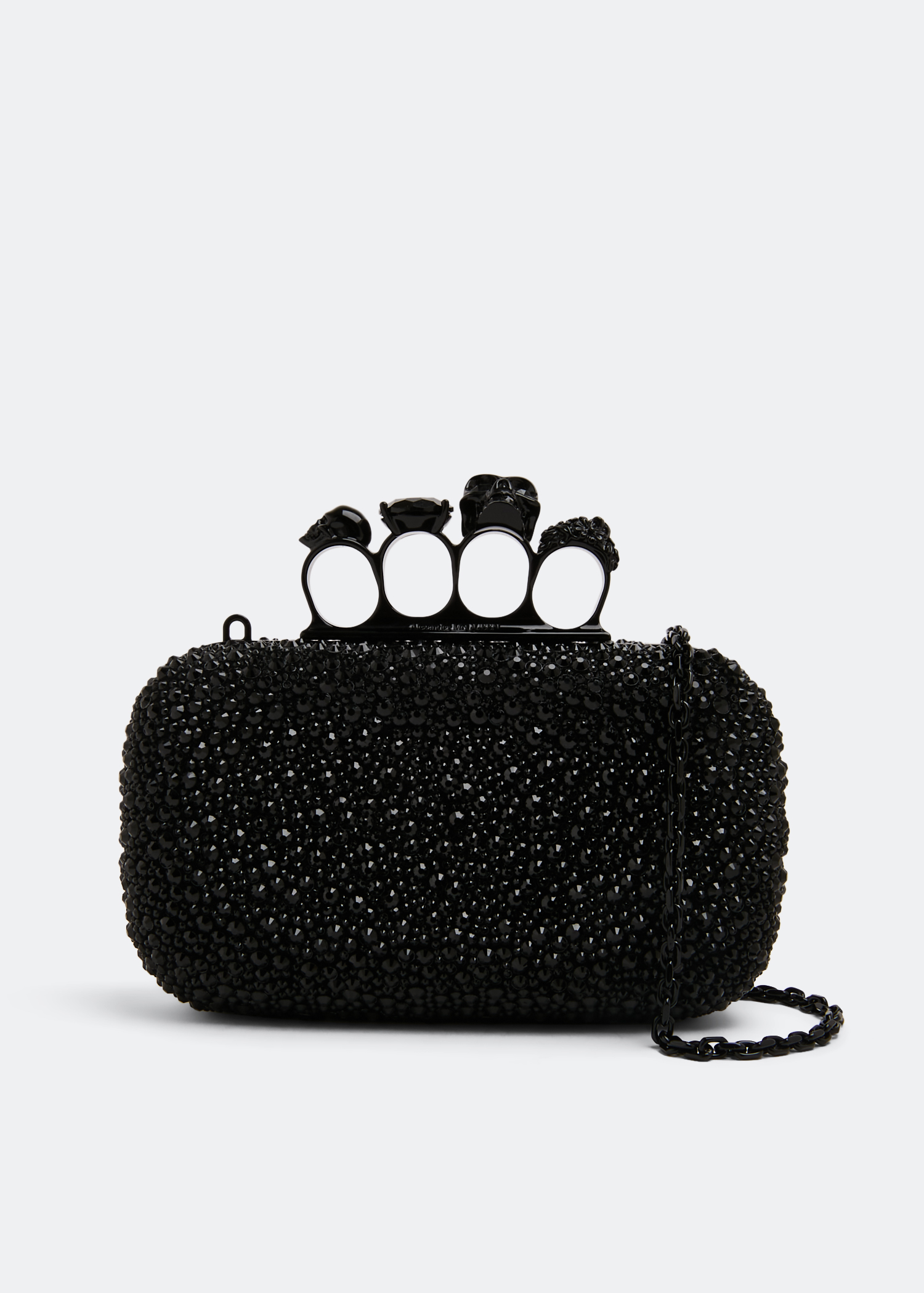 

Skull Four Ring clutch, Black