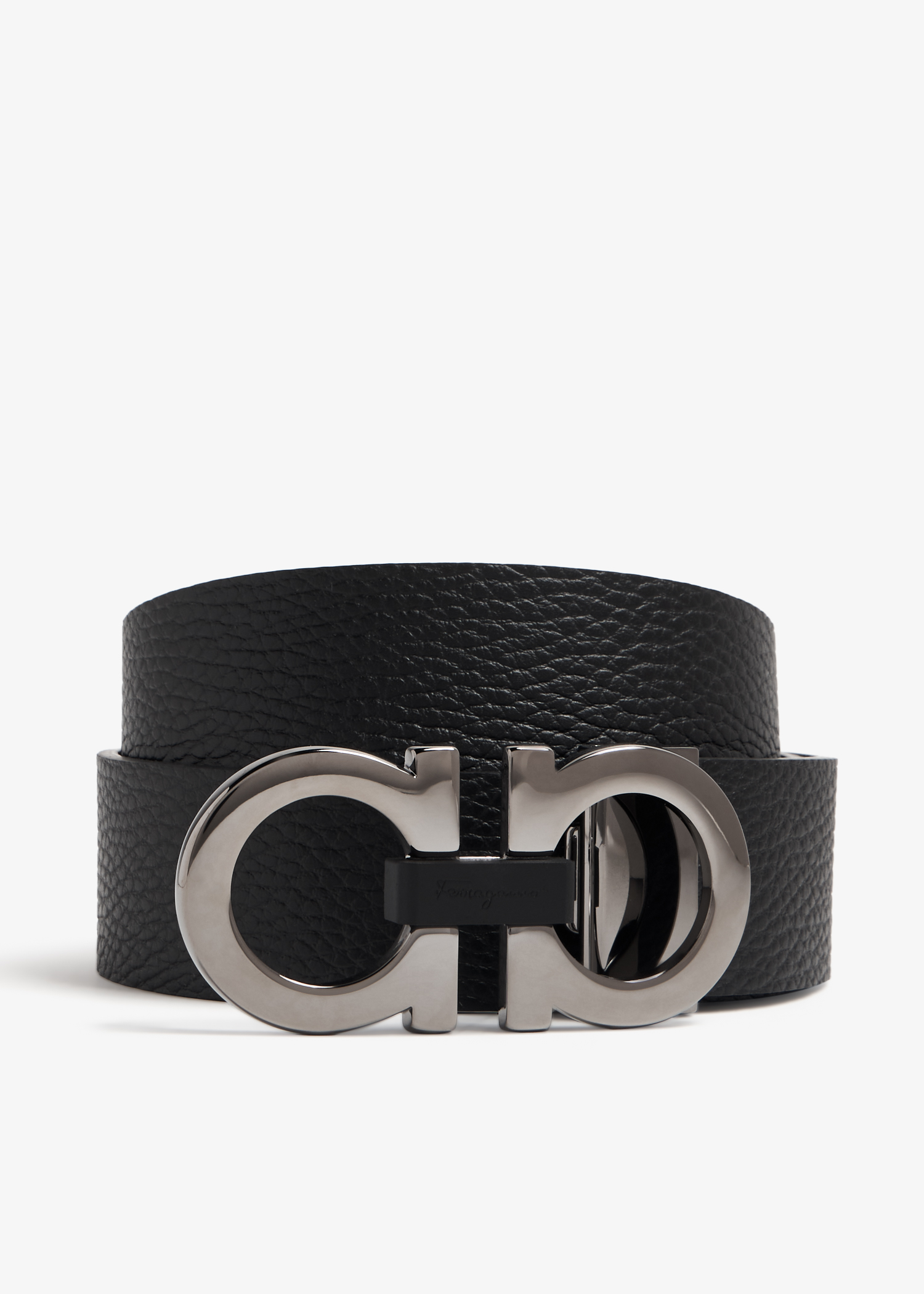 

Reversible Gancini belt, Black