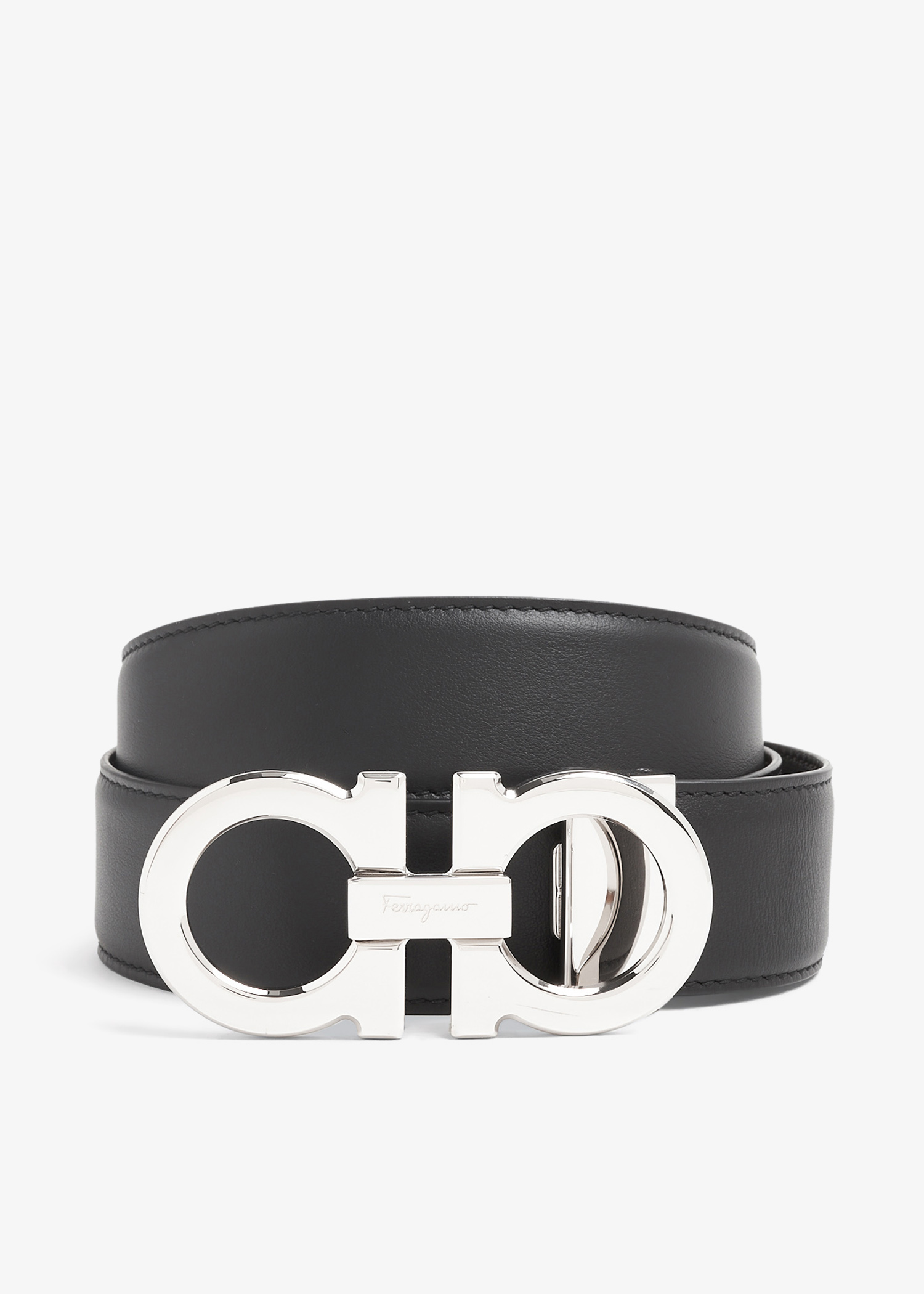 

Reversible Gancini belt, Black