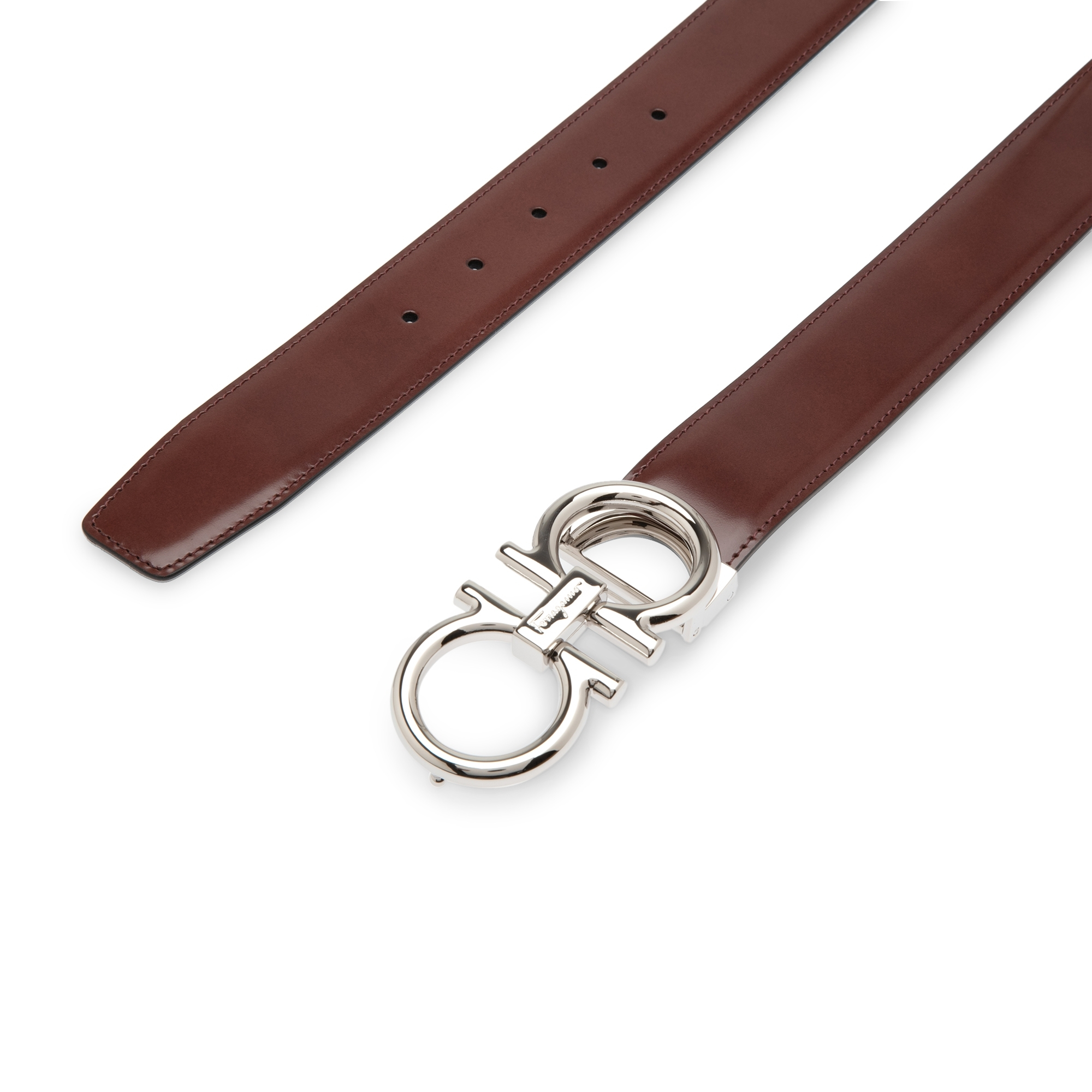 

Monogram Gancini belt, Brown