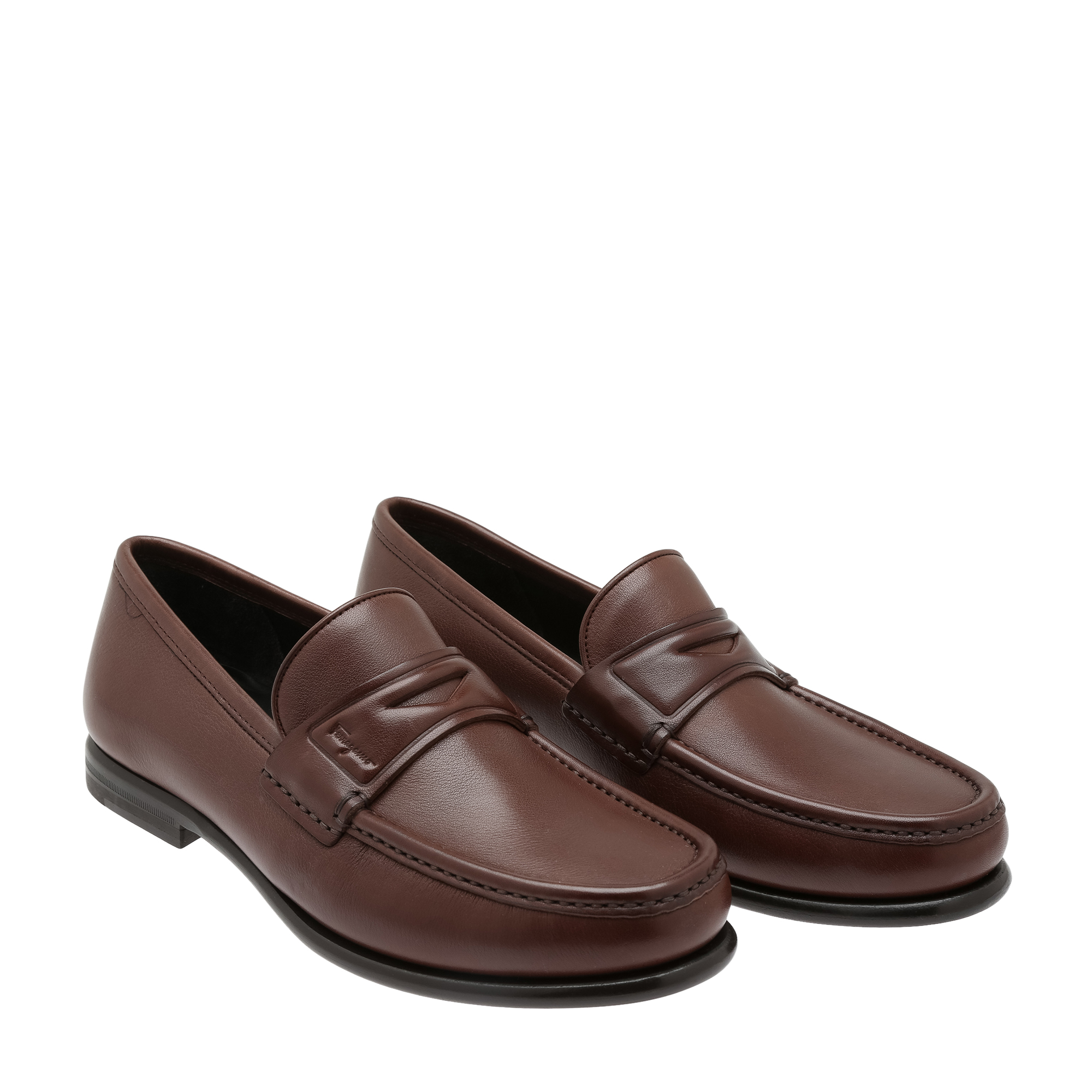 

Leather penny loafers, Brown