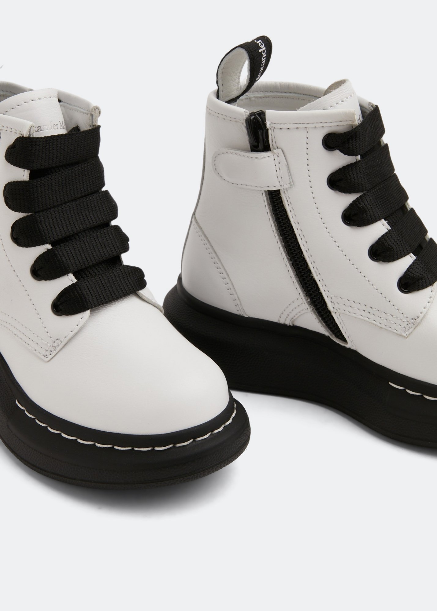 

Hybrid lace-up boots, White