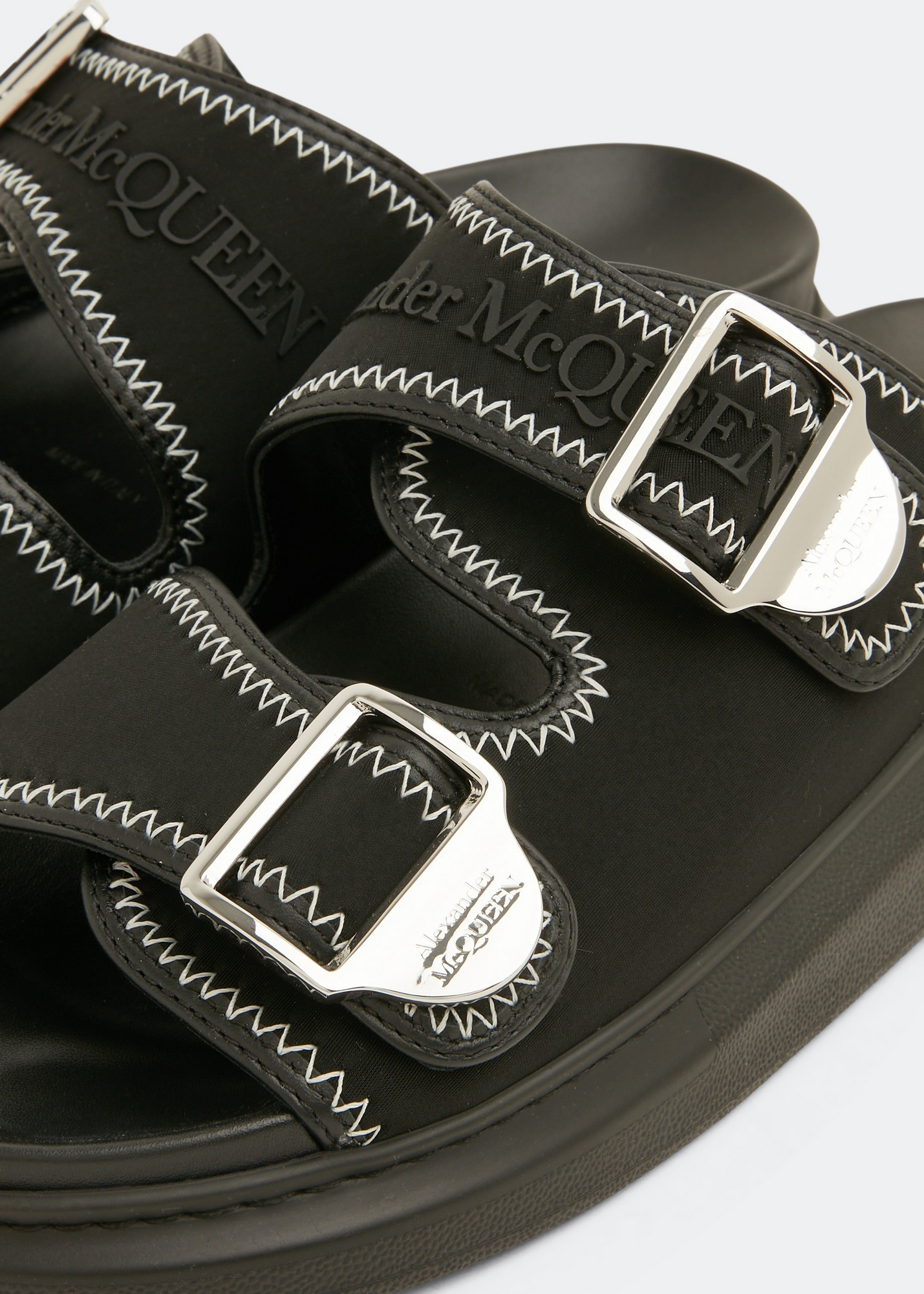 

Hybrid slide sandals, Black