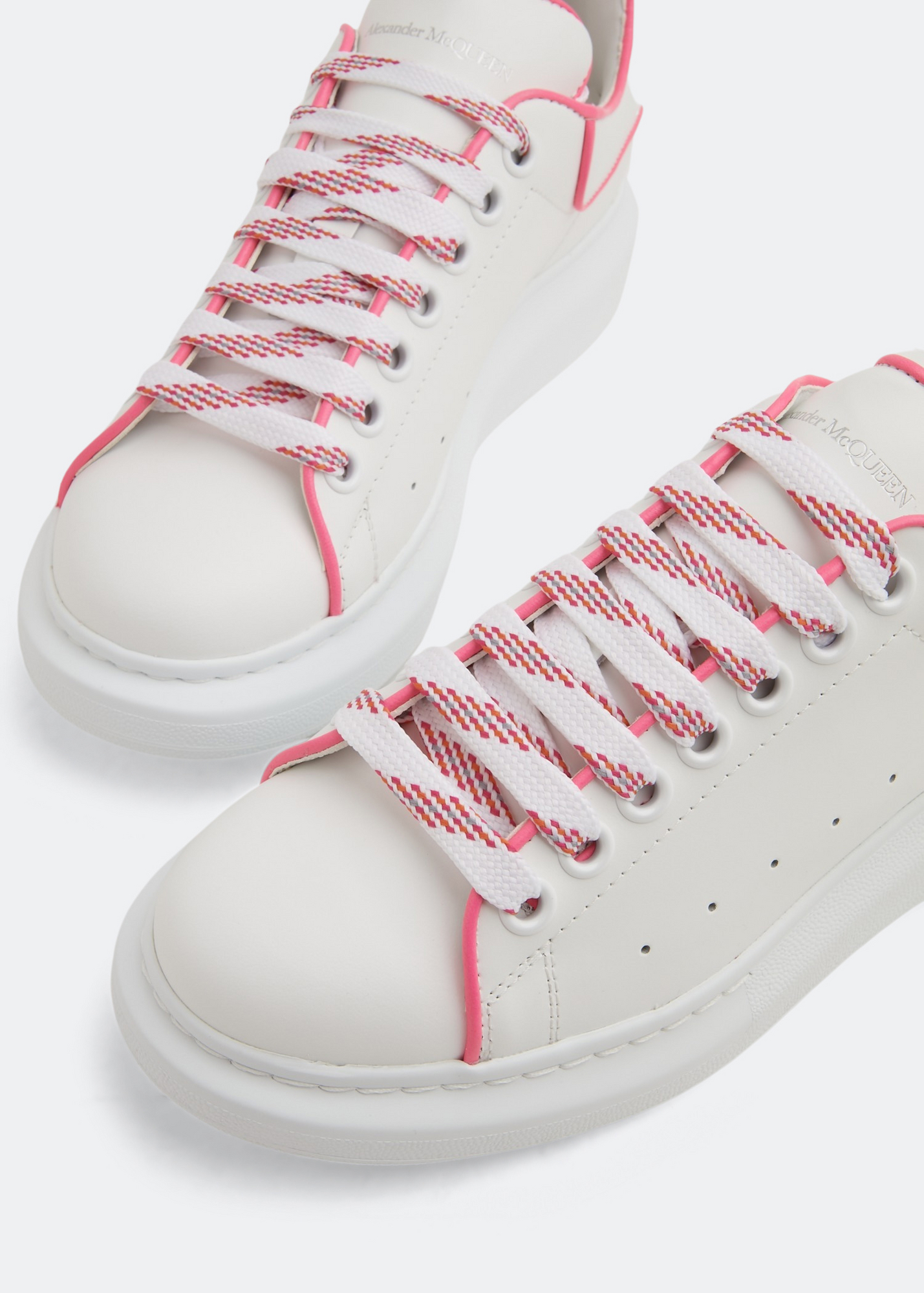 

Oversized leather sneakers, White