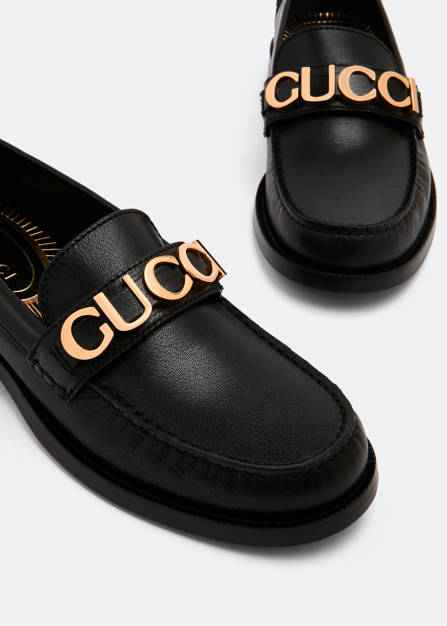 

Gucci leather loafers, Black