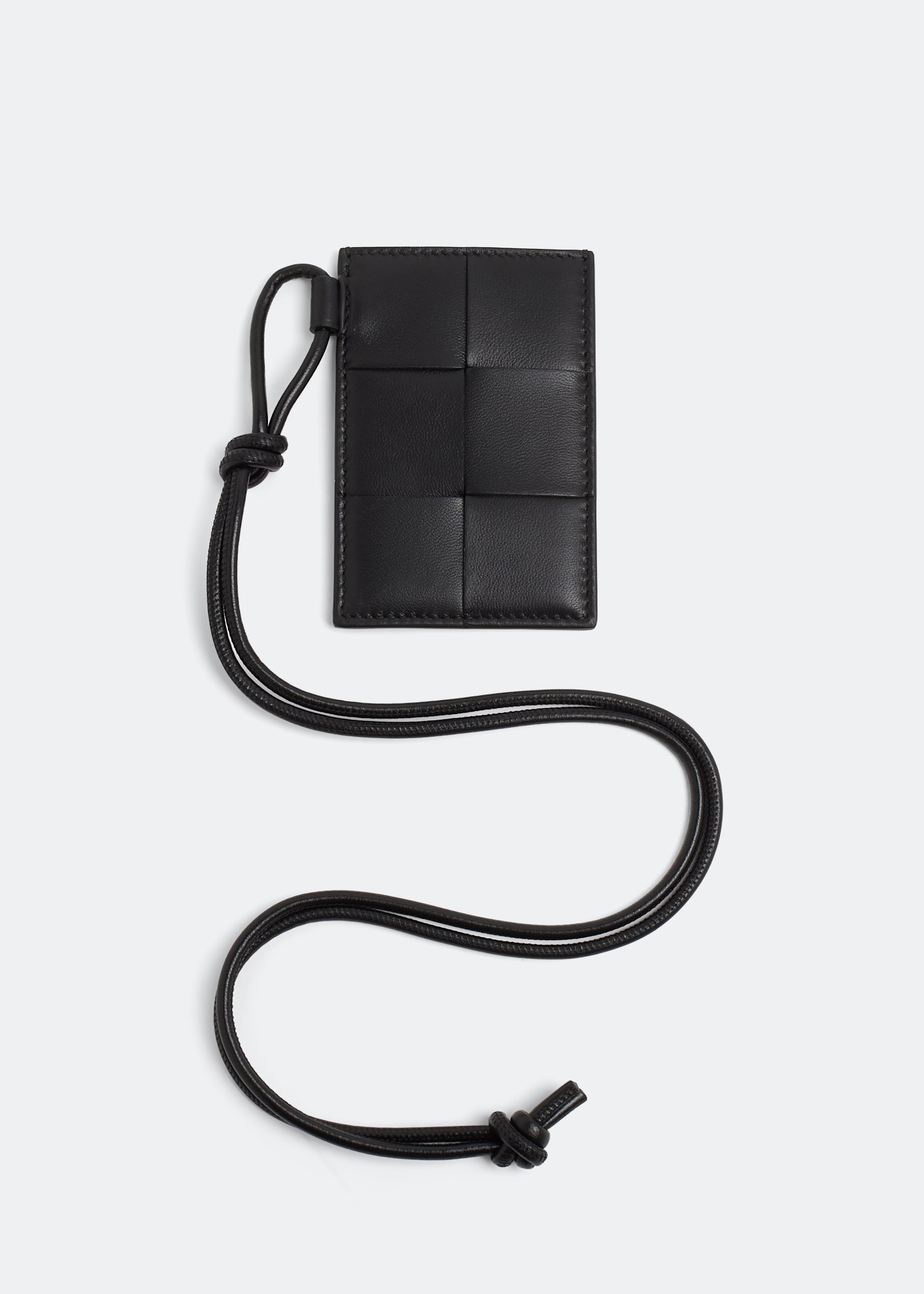 

Leather card case strap, Black