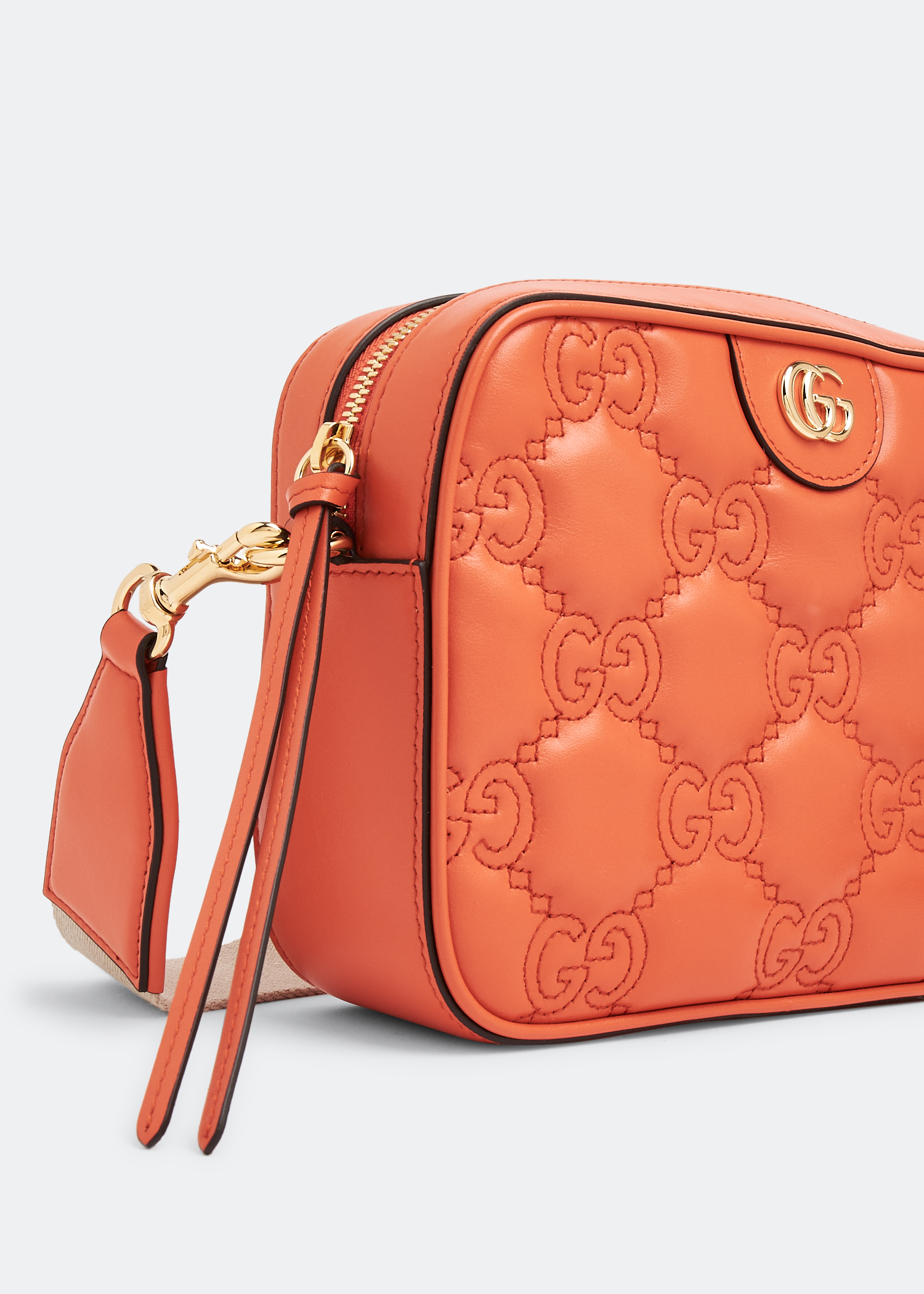 

GG Matelassé small shoulder bag, Orange