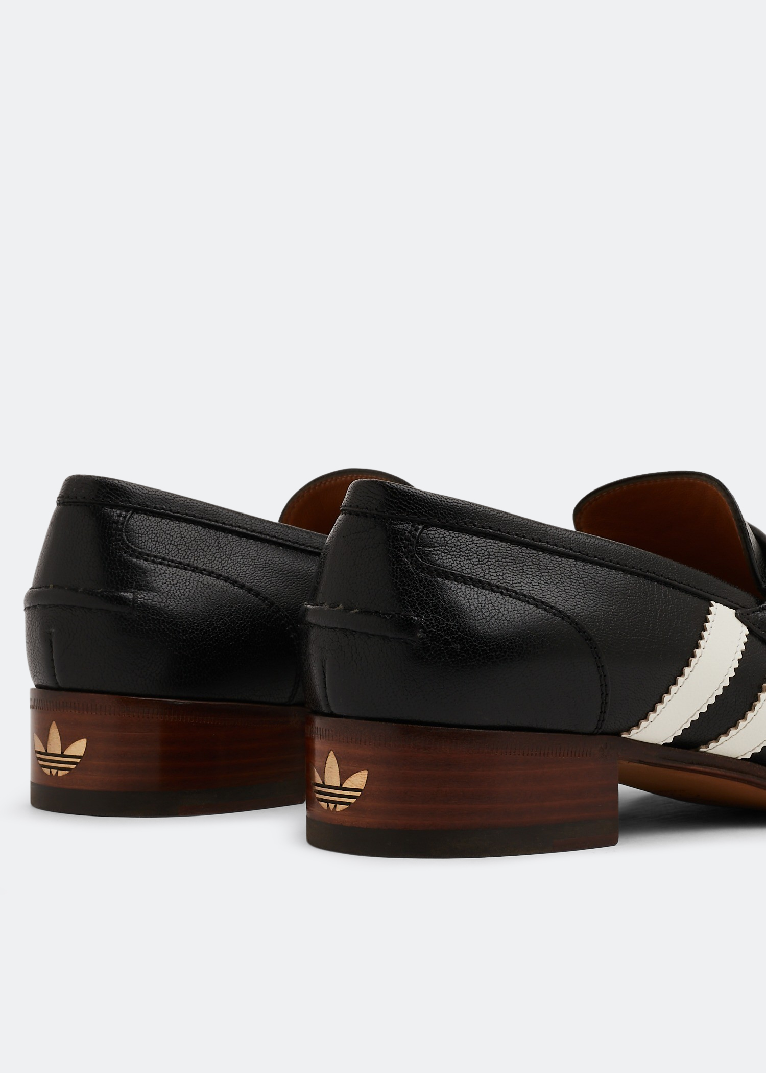 

x adidas Leather loafers, Black