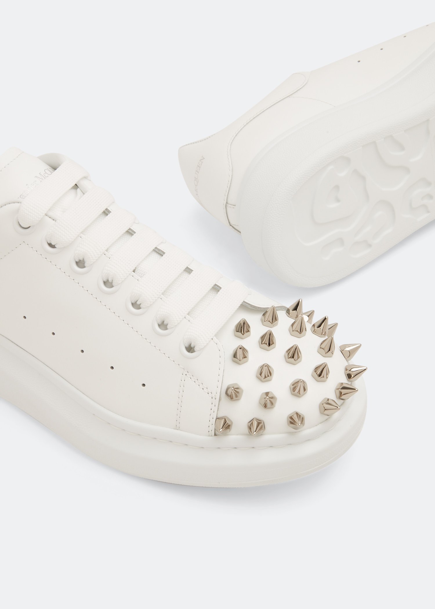 

Oversized leather sneakers, White