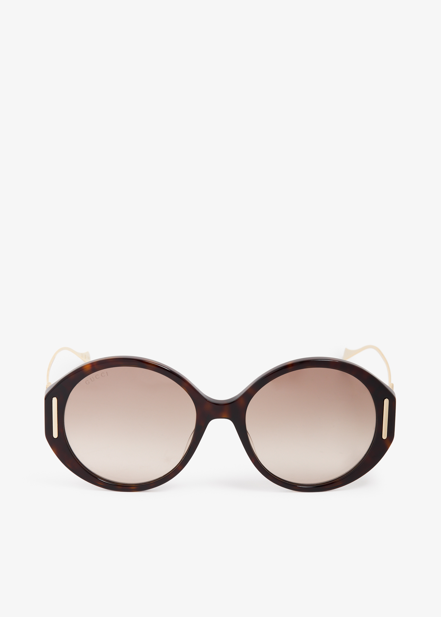 

Round frame sunglasses, Brown