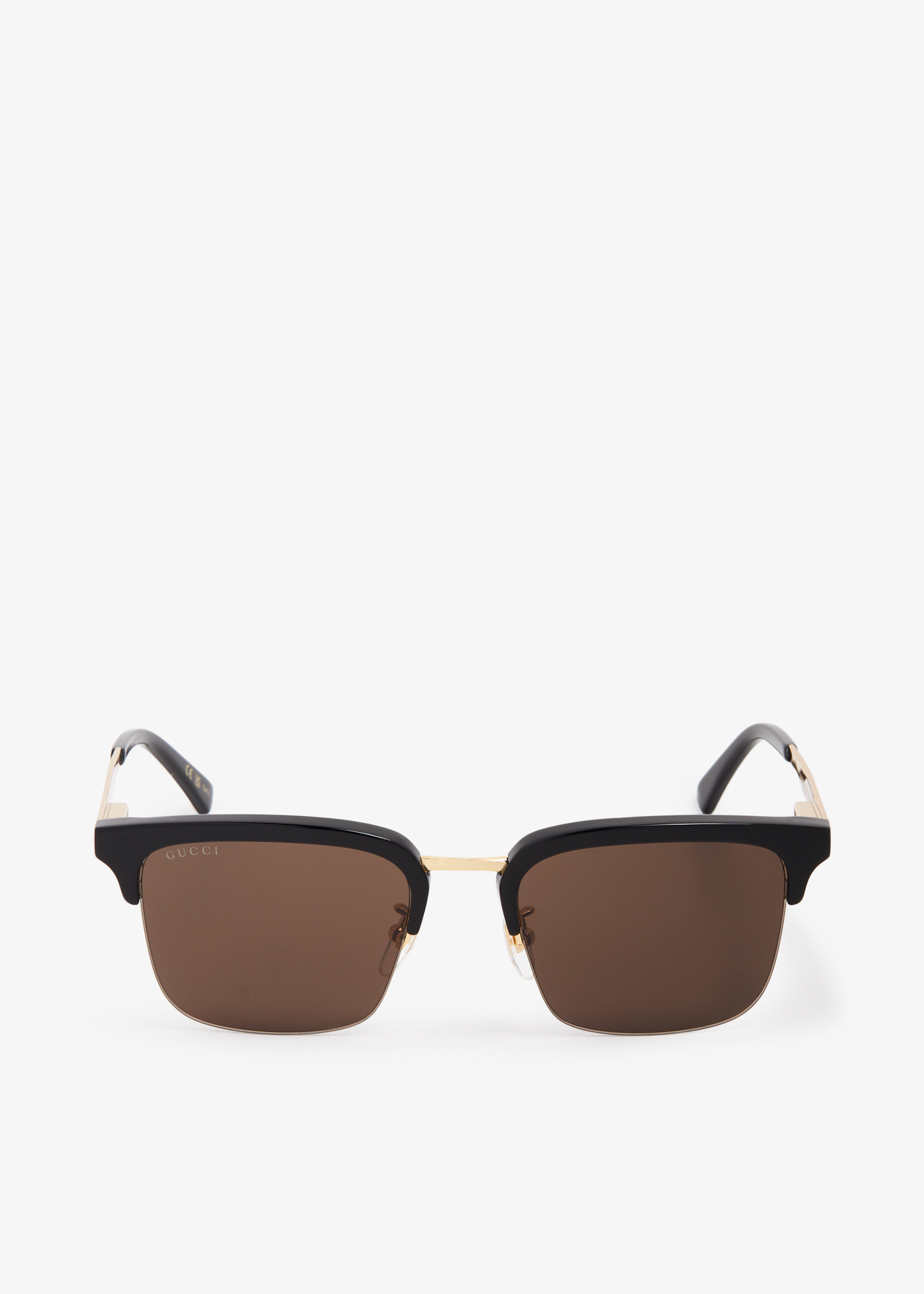 

Rectangular-frame sunglasses, Brown