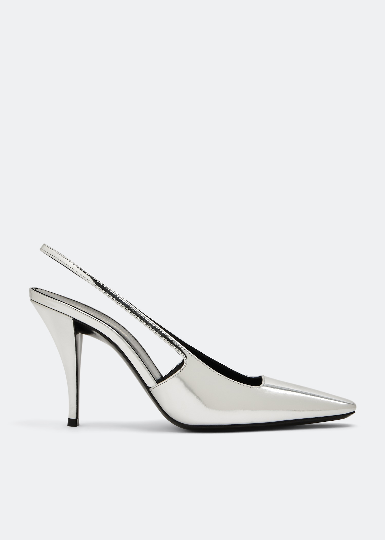 

Blade slingback pumps, Silver