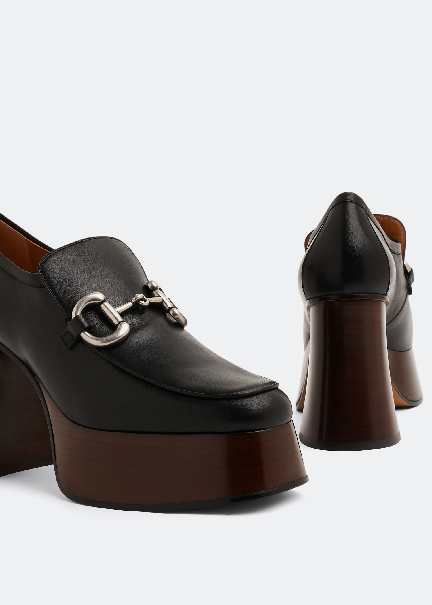 

Horsebit platform loafers, Black