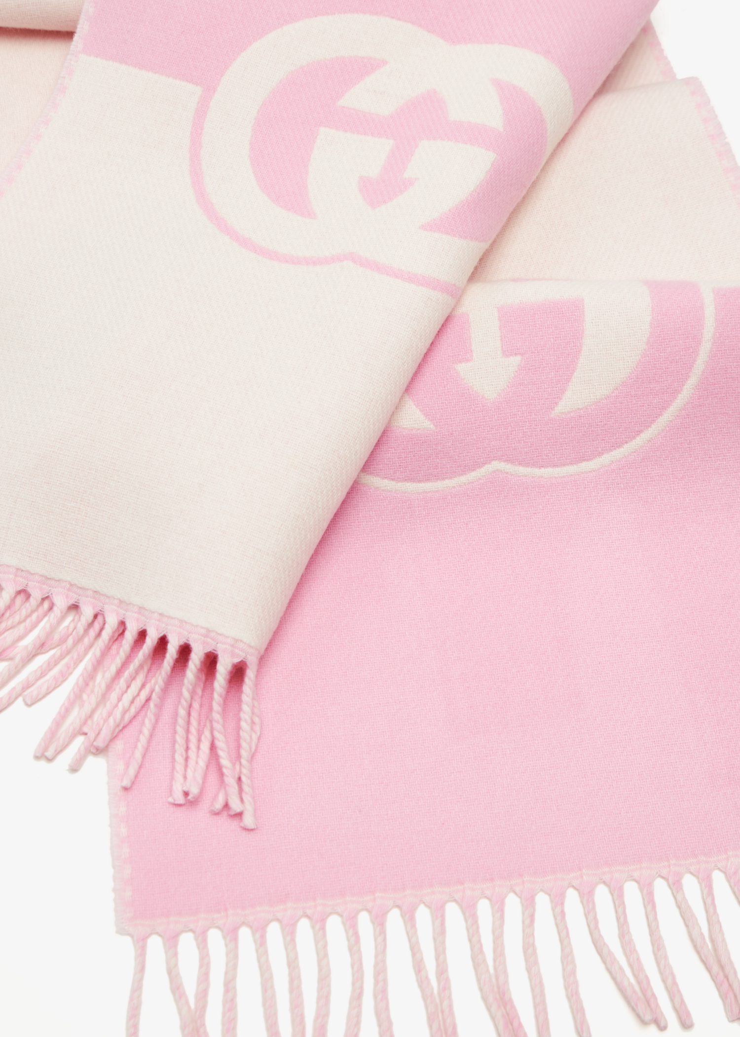 

Interlocking G cashmere scarf, Pink
